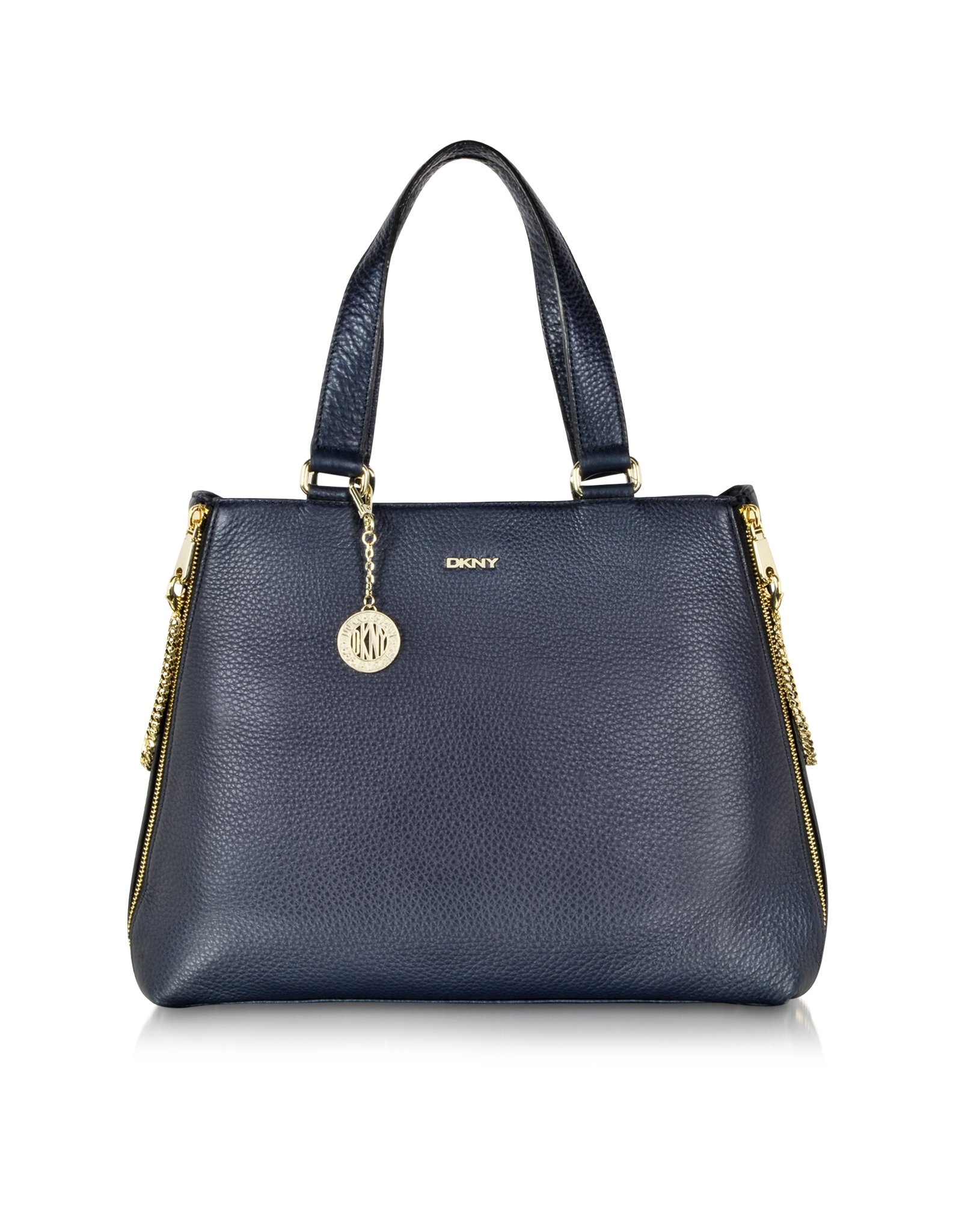 Dkny Tribeca Large Navy Blue Leather Tote Bag in Blue | Lyst