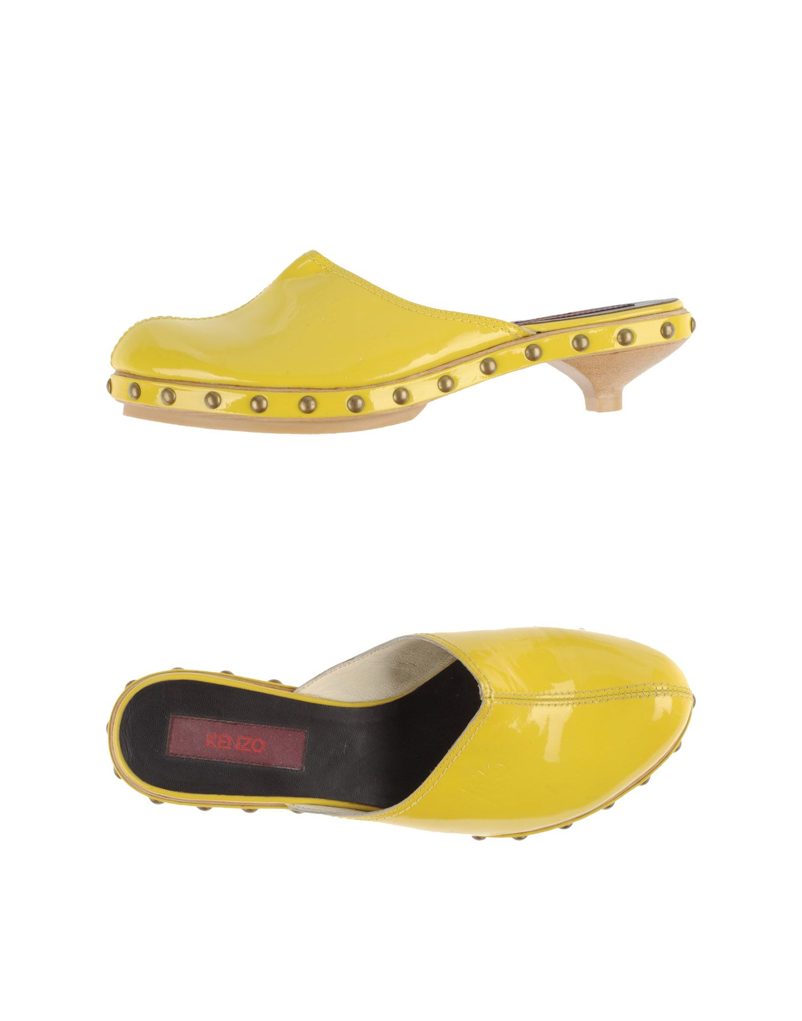 yellow mules flat