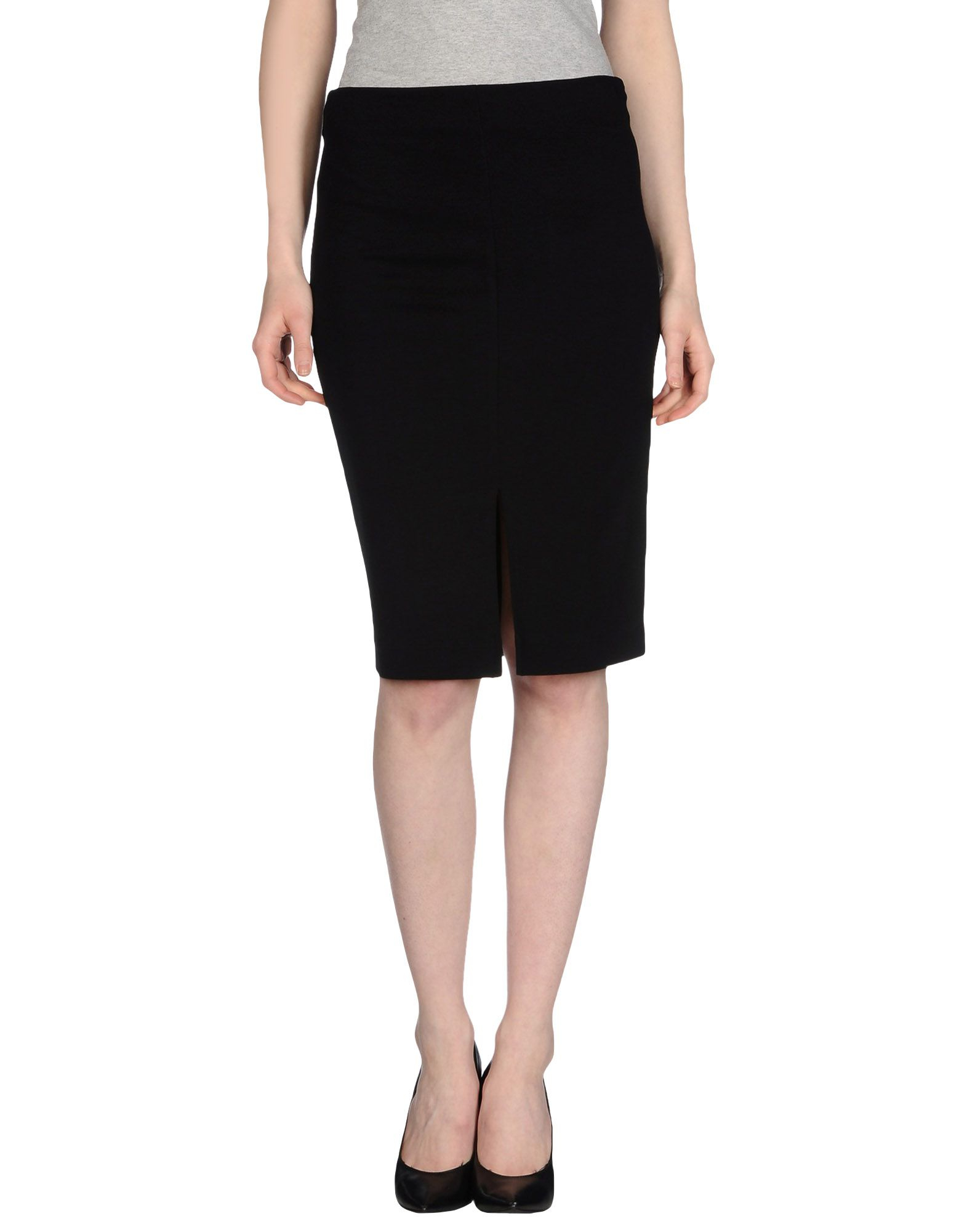 French Connection Knee Length Skirt in Black
