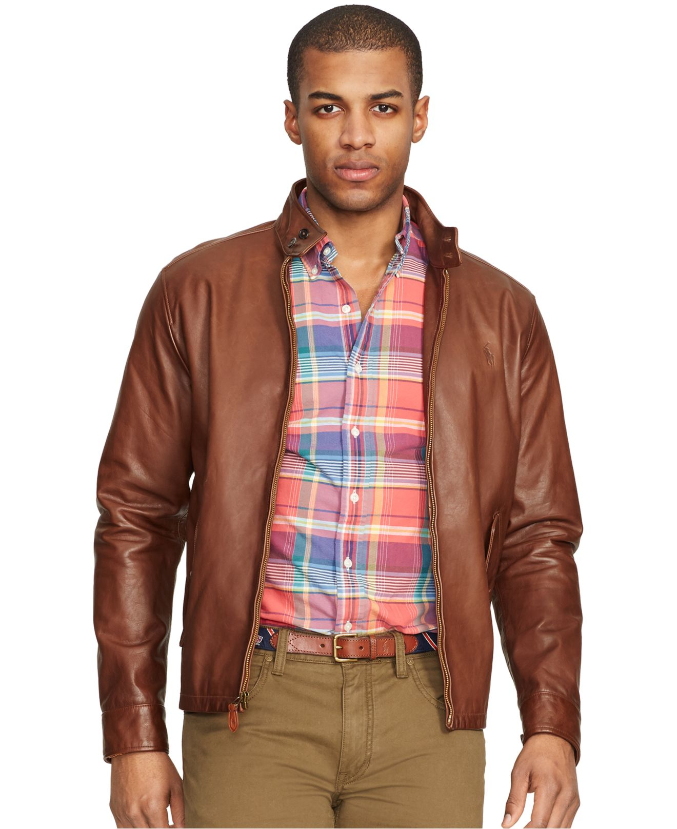 Polo ralph lauren Leather Barracuda Jacket in Brown for Men | Lyst