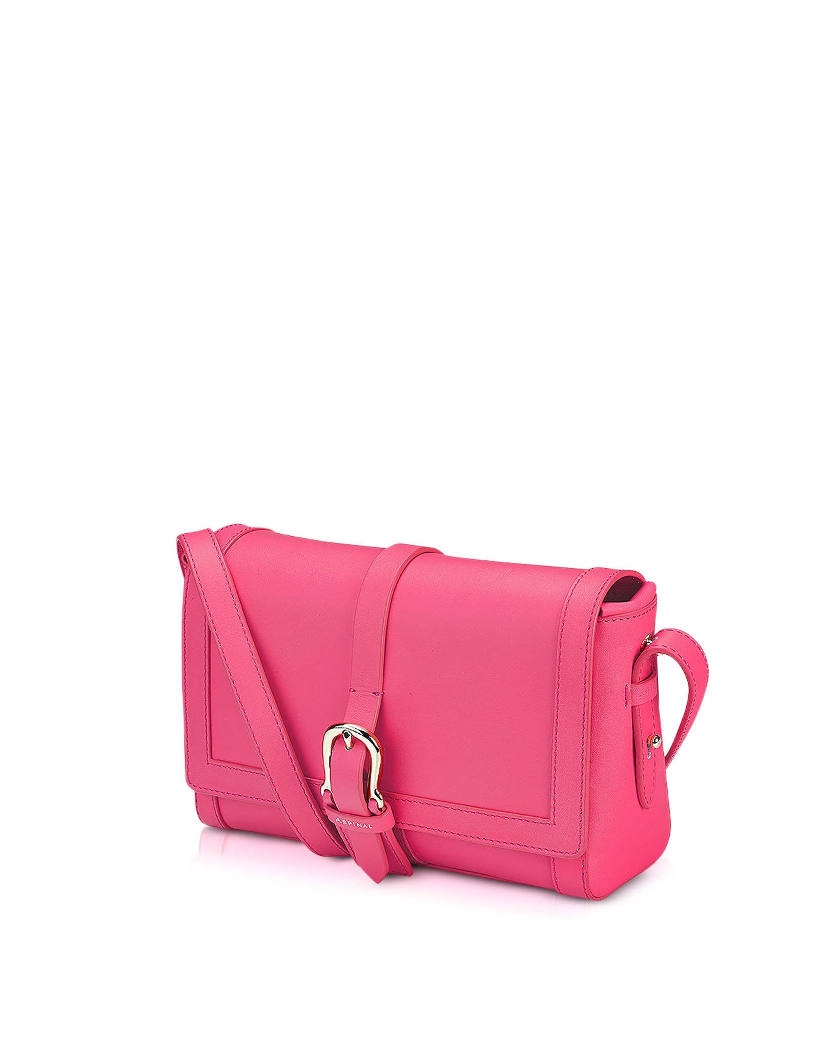 Aspinal Neon Pink Mini Shoulder Buckle Bag in Pink | Lyst