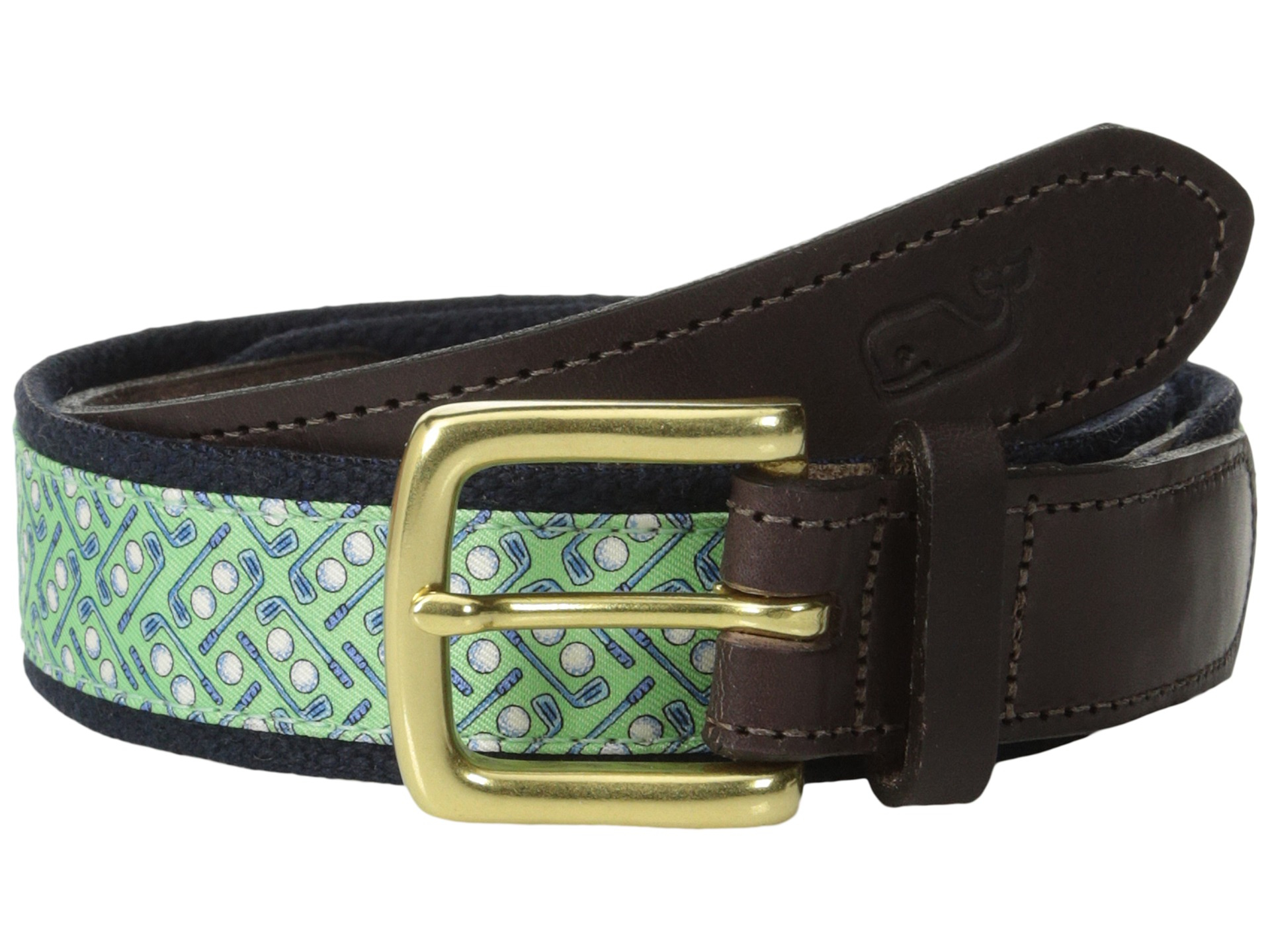 Lyst - Vineyard Vines Golf Geo Canvas Club Belt in Green for Men