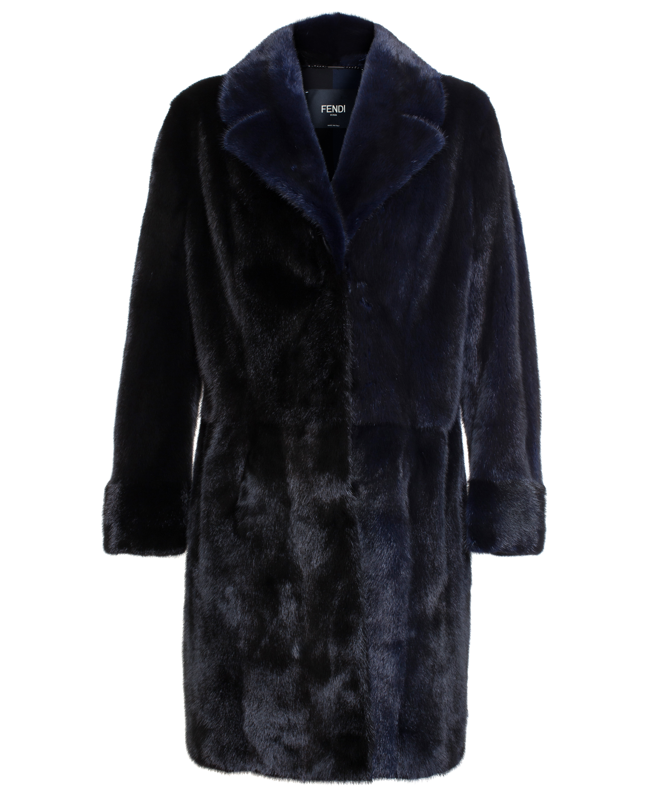 Fendi Mink Fur Coat in Black | Lyst