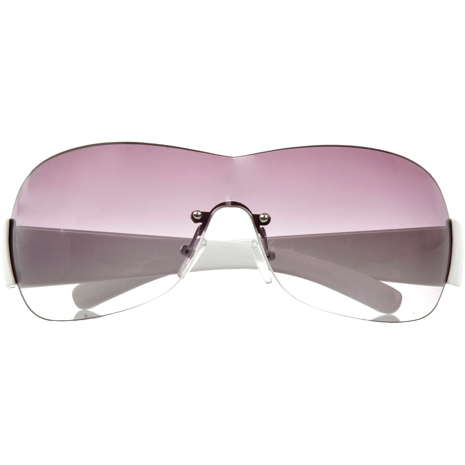 River Island White Rimless Visor Sunglasses in White for Men | Lyst