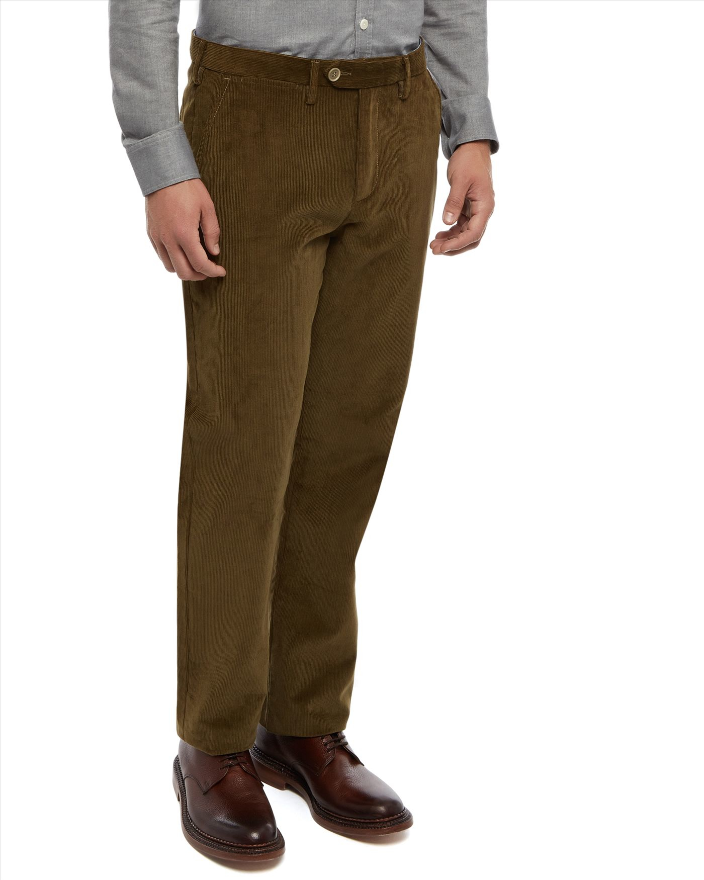 Jaeger Corduroy Trousers in Green for Men (Olive) | Lyst