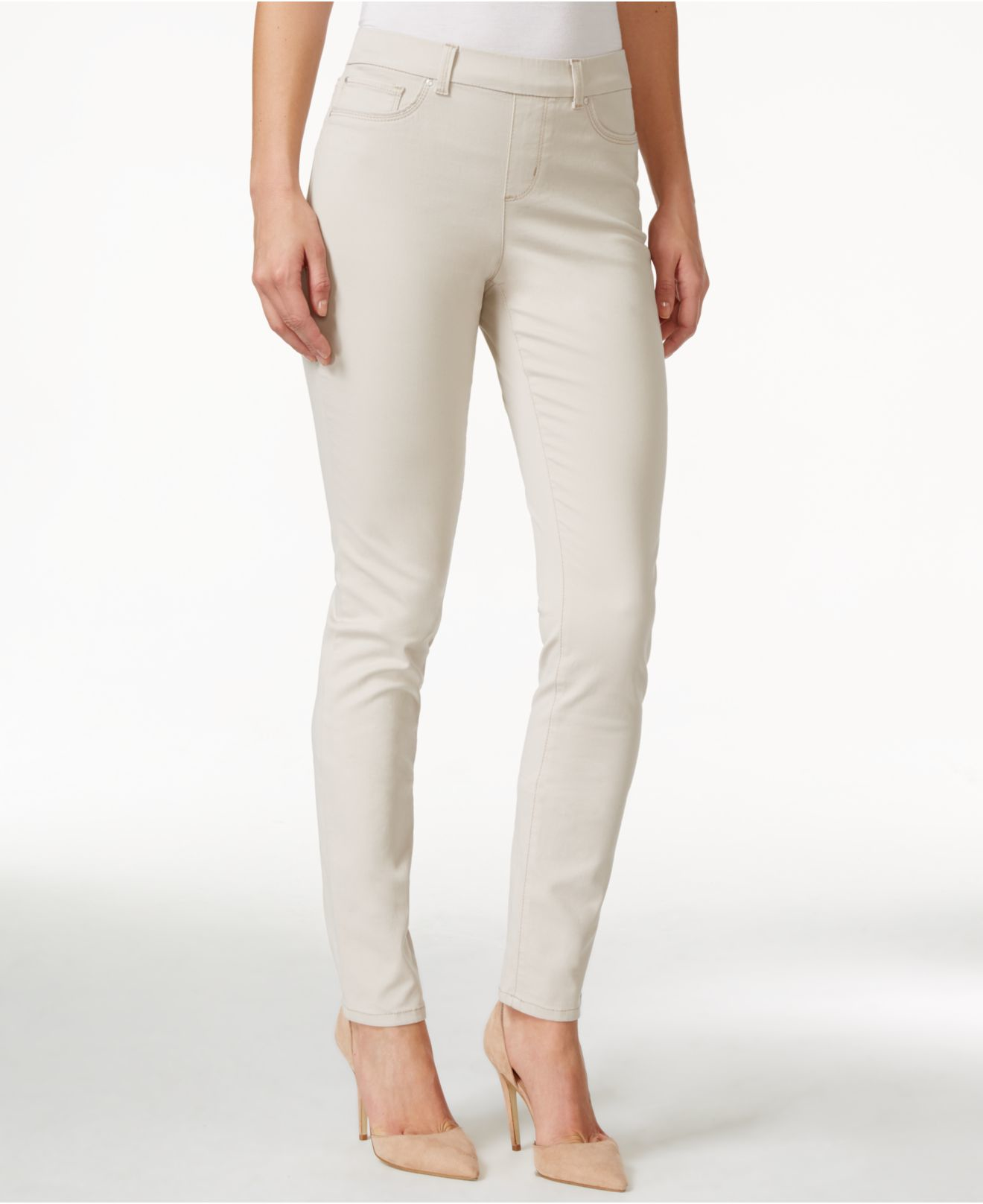 Lyst - Charter Club Colored Pull-on Skinny Jeans in White