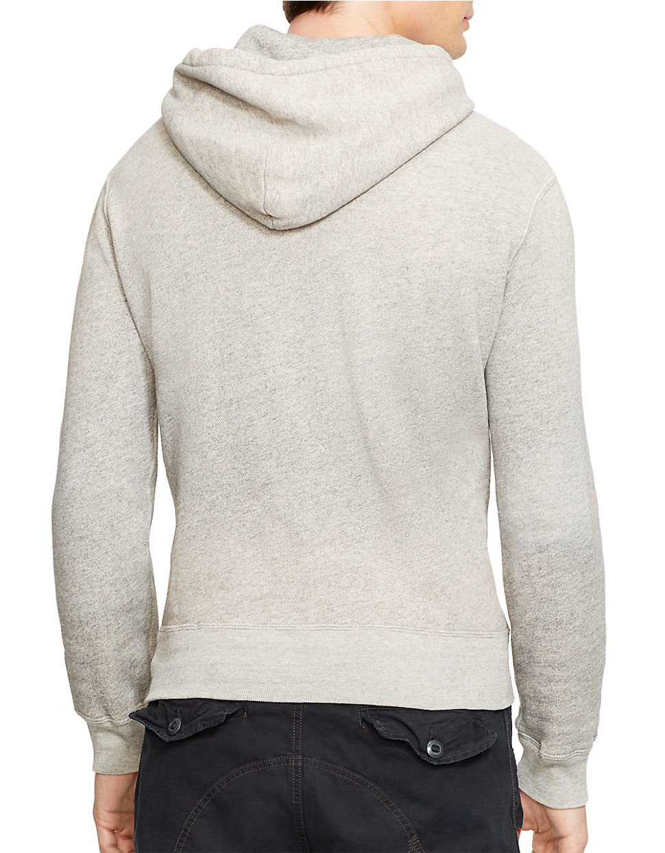 Polo ralph lauren Fleece Hoodie in Gray for Men (Battallion Grey) | Lyst