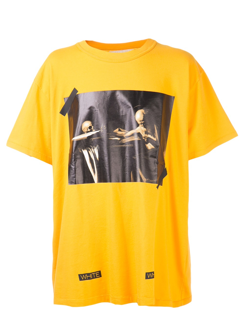 Off-White c/o Virgil Abloh Front Graphic T-Shirt in Orange for Men - Lyst