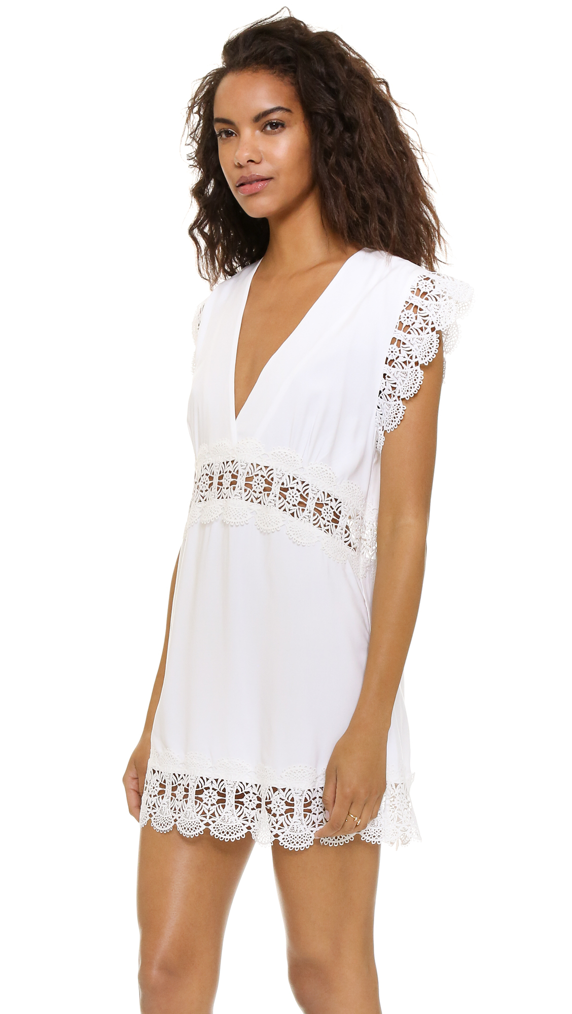 Lyst - Suboo Stevie Lace Mini Beach Dress in White