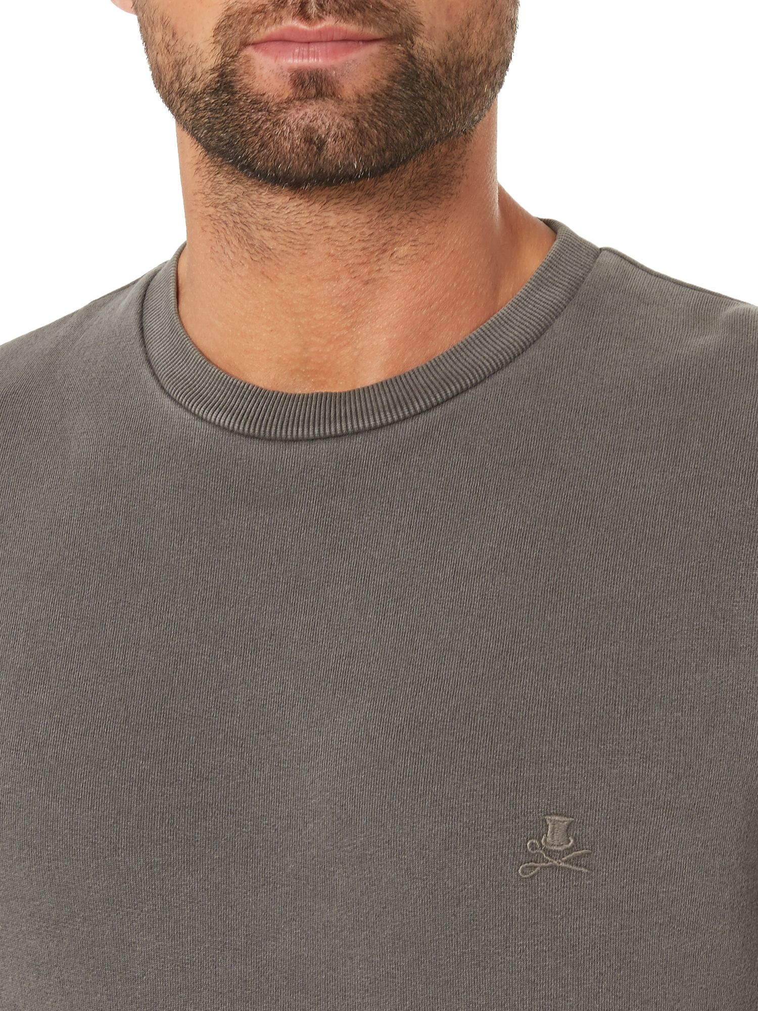 Label lab Acid Wash Crew Neck Sweat in Gray for Men Lyst