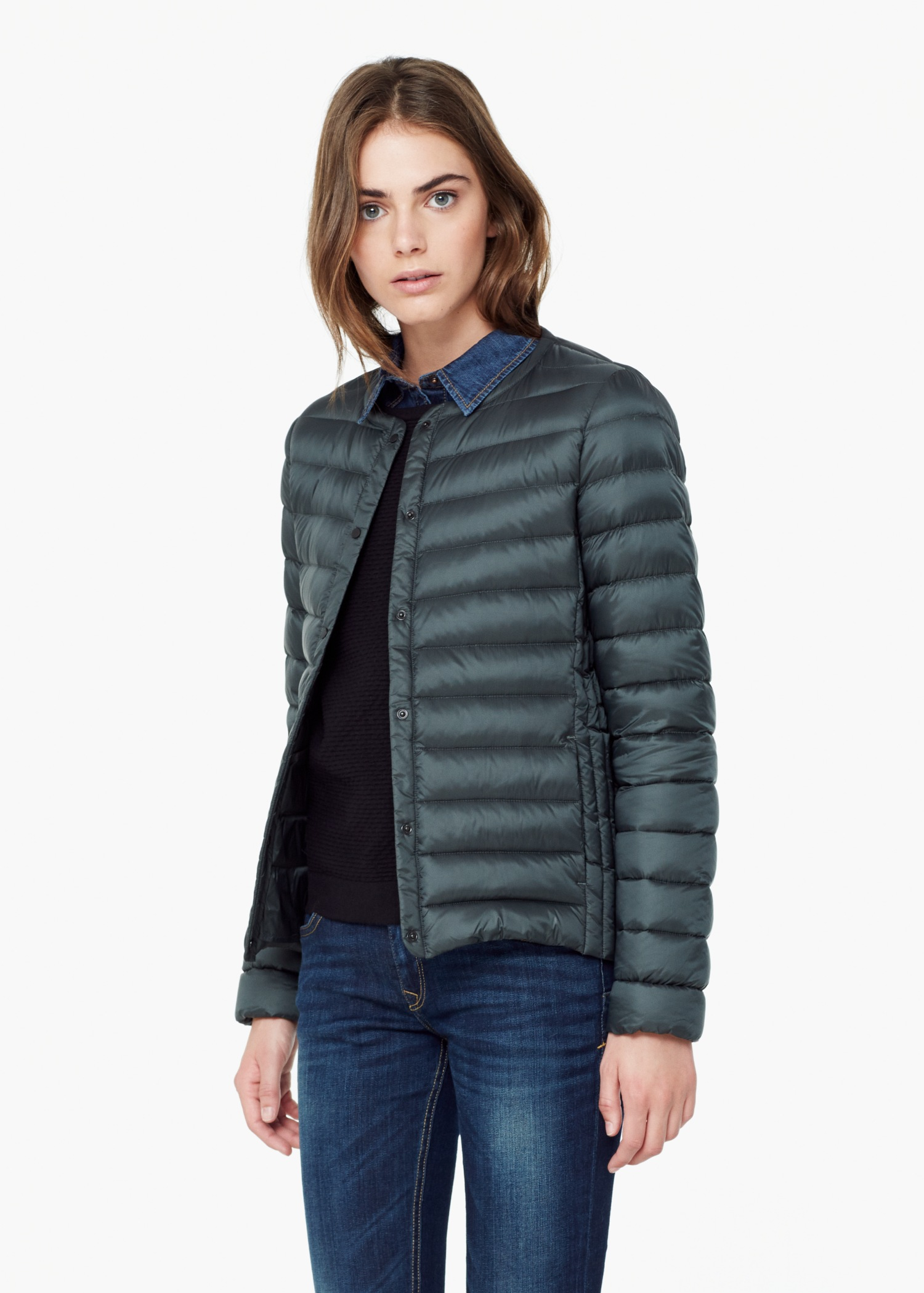 quilted feather coat