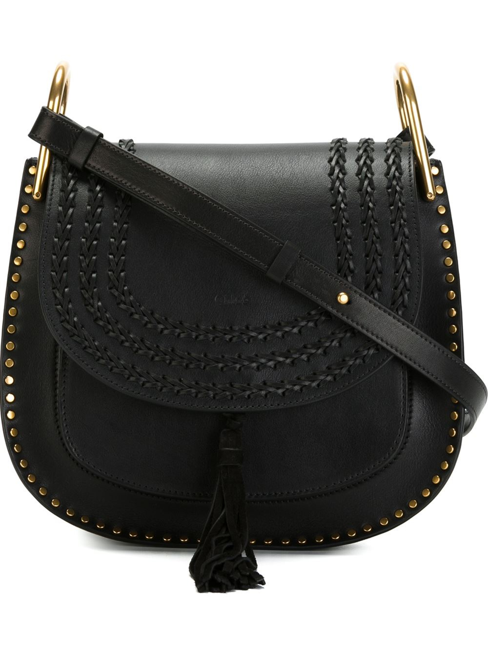 Chlo Hudson Leather Shoulder Bag in Black | Lyst  