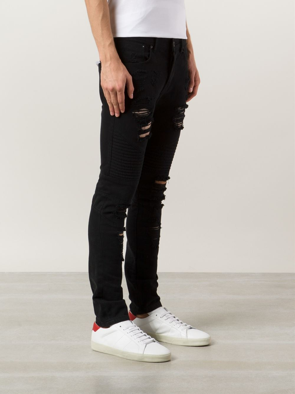 Lyst - Stampd Ripped Skinny Jeans in Black for Men