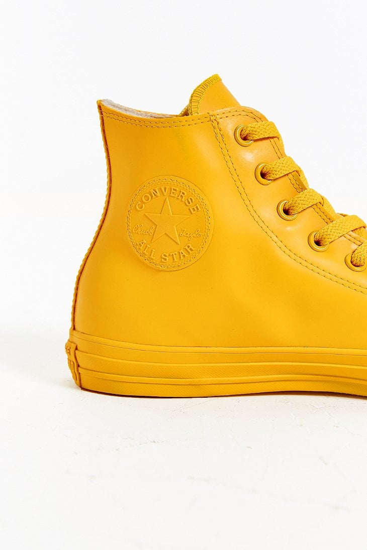 Converse Chuck Taylor All Star Rubber High-top Sneakerboot in Yellow ...