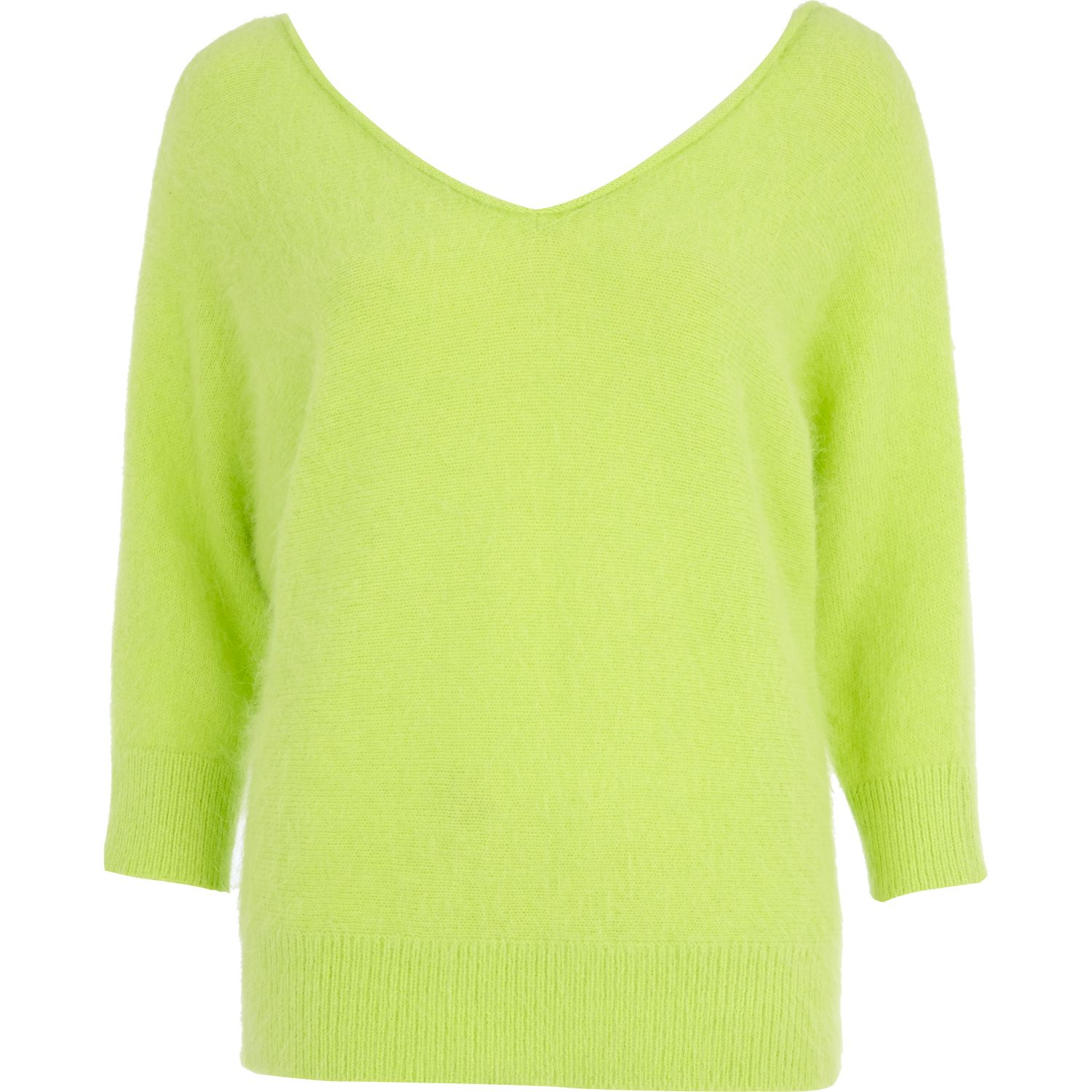 River Island Green Lime Angora V Neck Sweater Product 1 18044166 2 479450890 Normal 