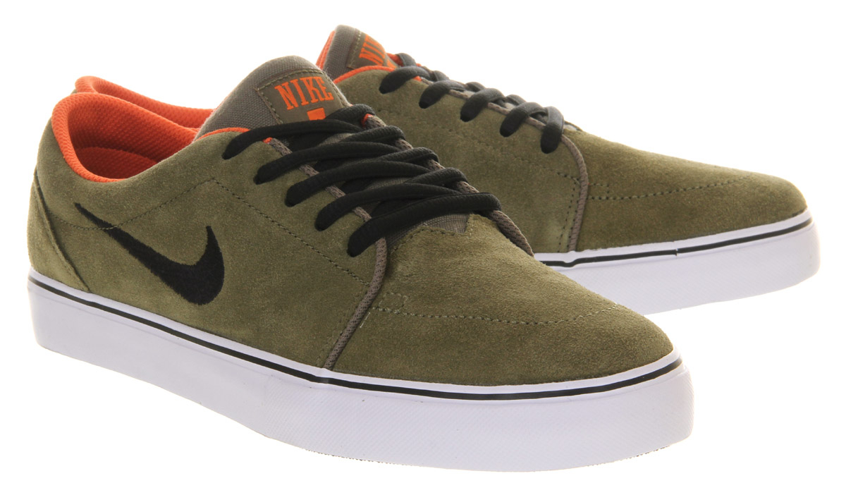 black and olive green nikes