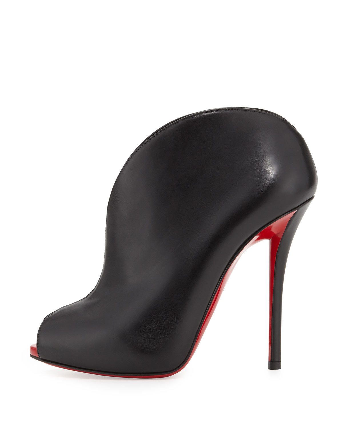 christian louboutin peep-toe wedges Black hidden wedge heels ...