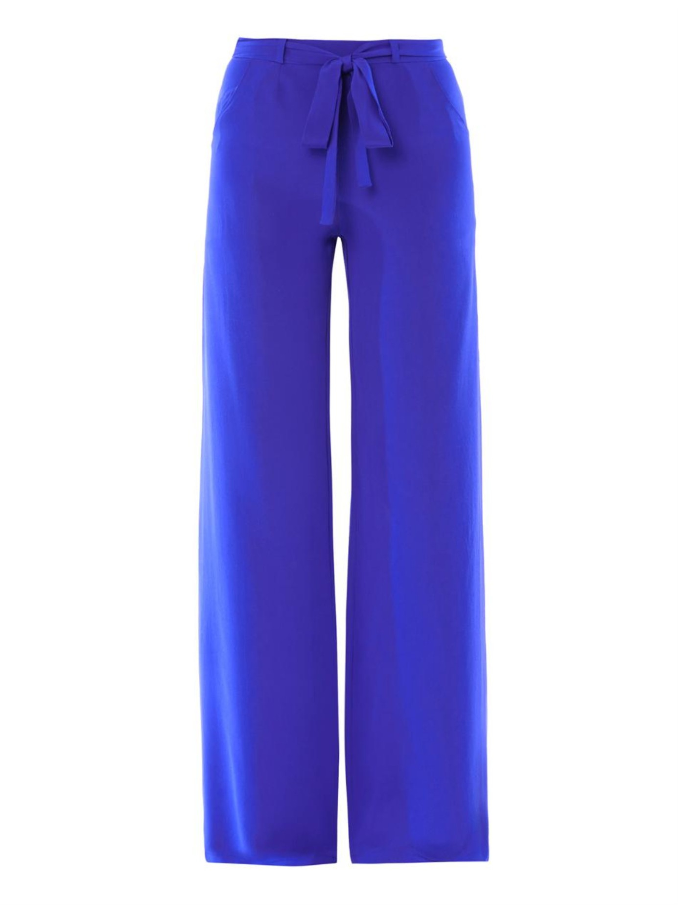 Lyst - Saloni Loretta Wide-leg Trousers in Blue