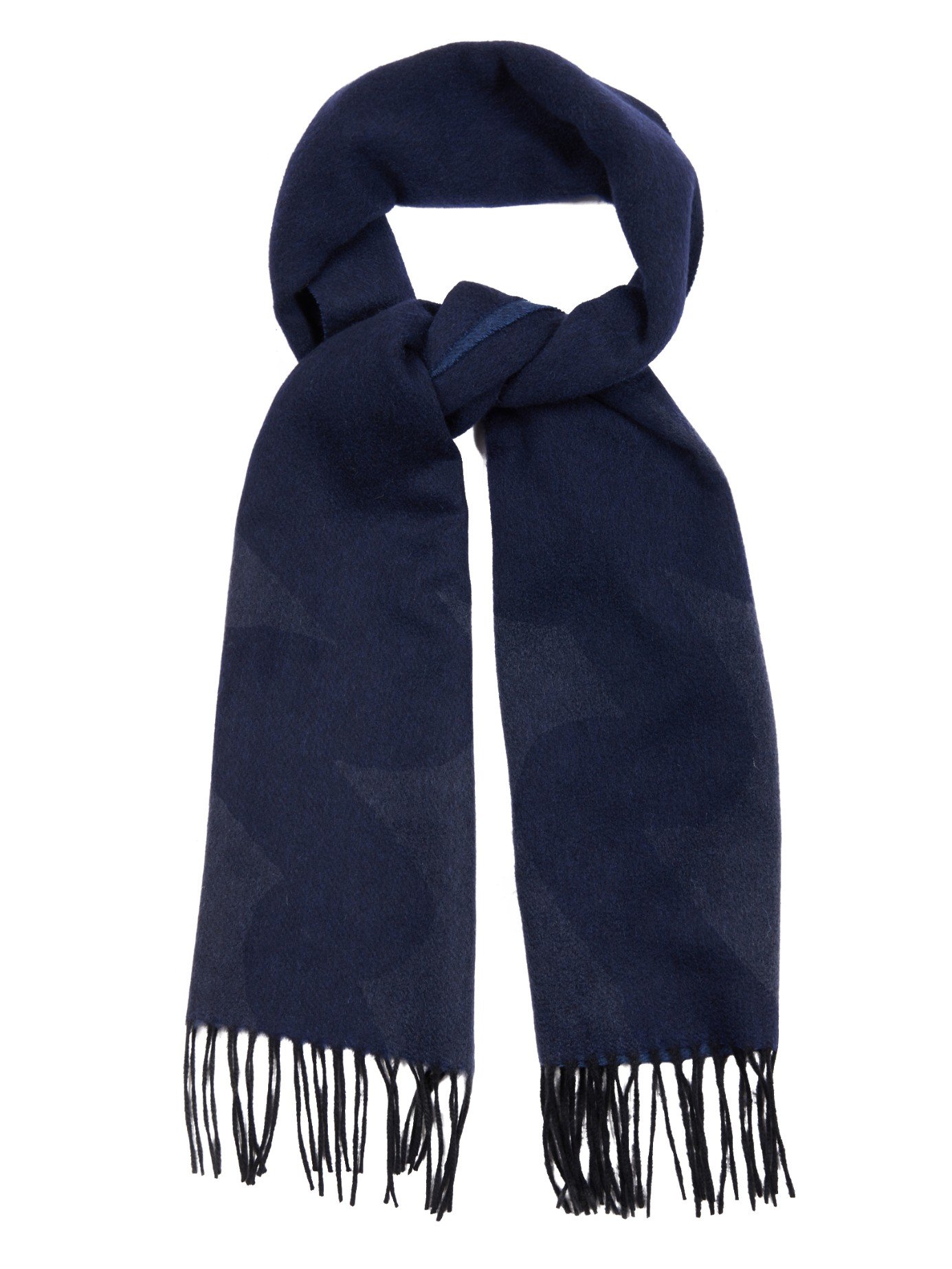 Lanvin Double-Faced Cashmere Scarf in Blue for Men - Lyst