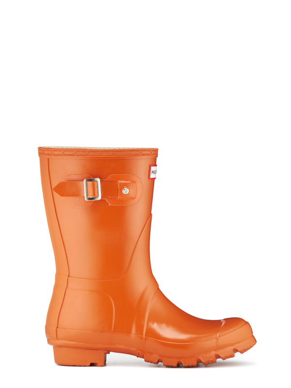 hunter rain boots orange