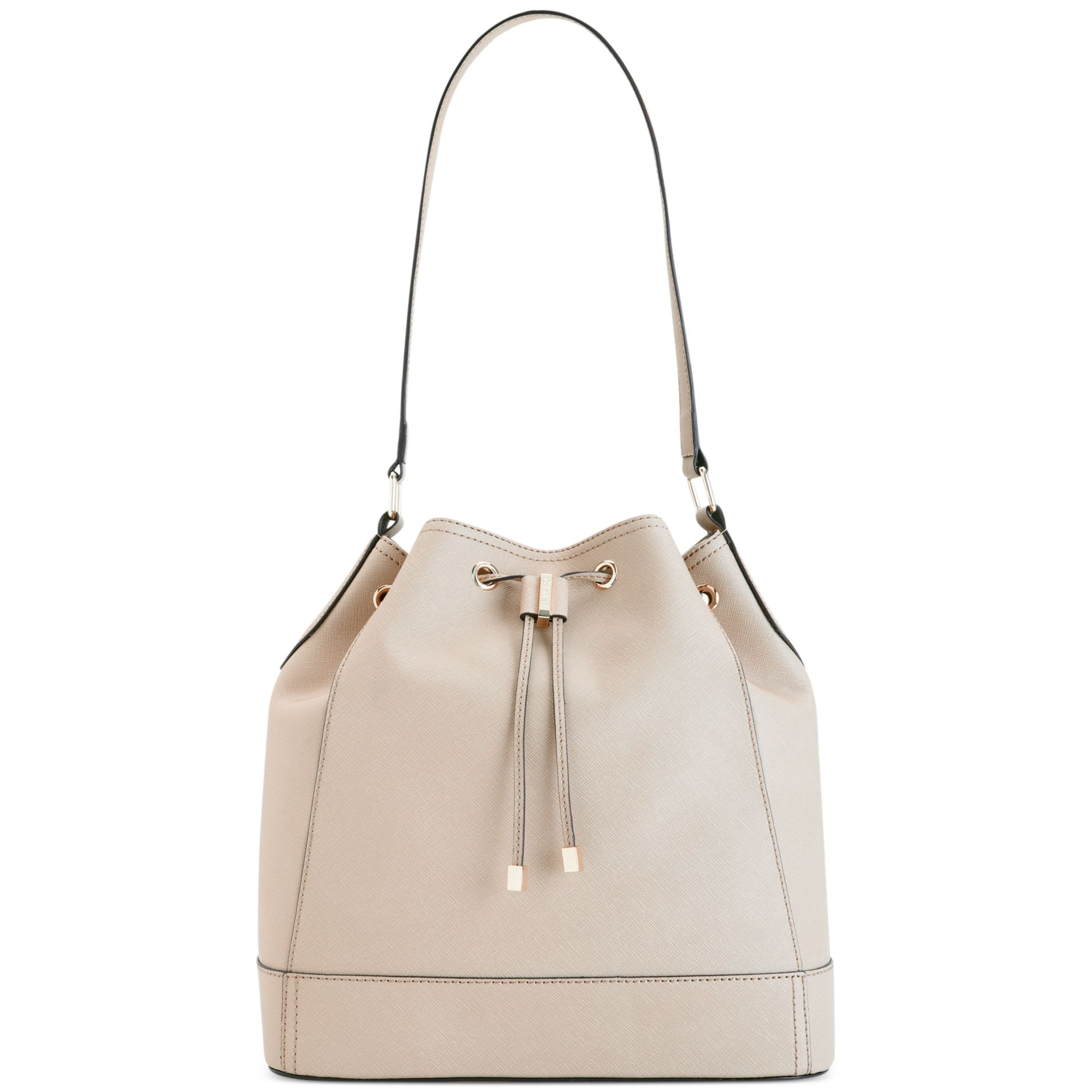 Calvin Klein Key Item Drawstring Bucket Bag in Gold | Lyst