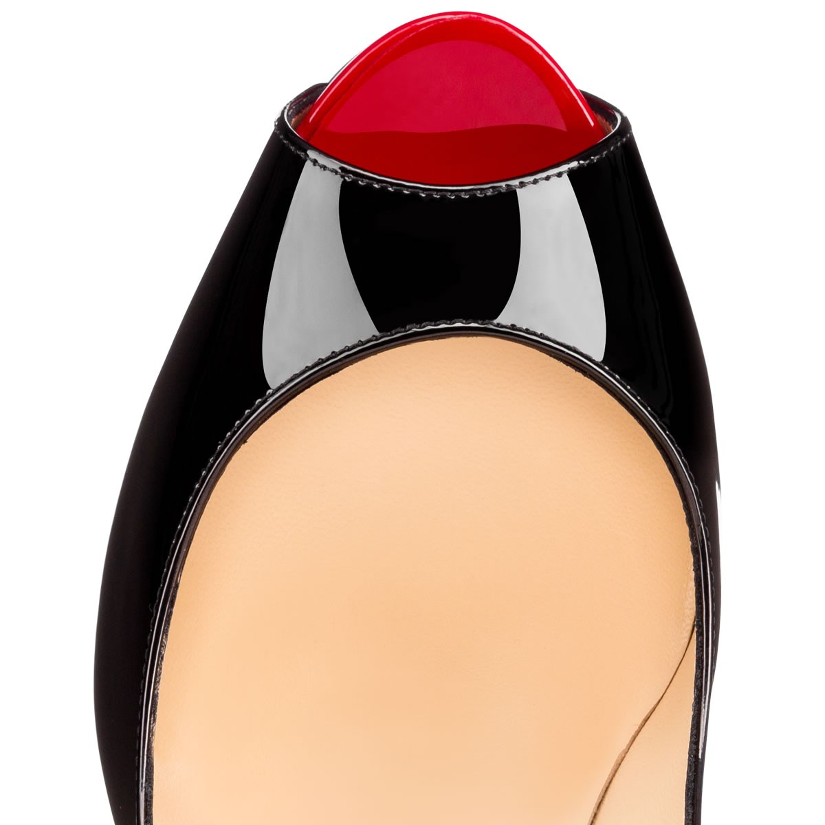 Christian louboutin New Very Prive Vernis in Black (BLACK/RED) | Lyst