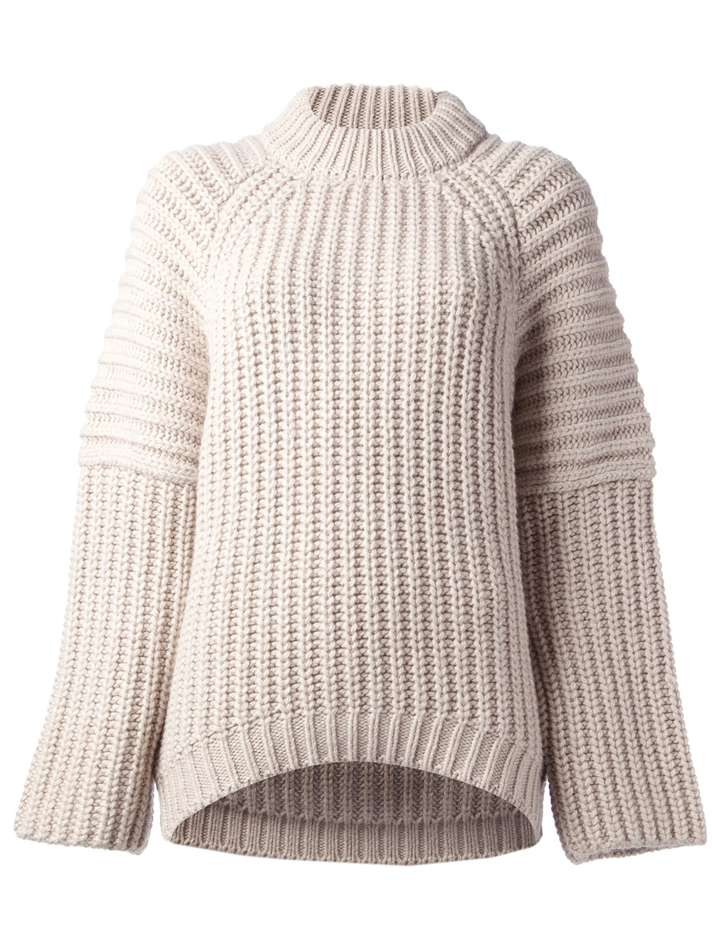 Balenciaga Chunky Knit Jumper in Natural | Lyst