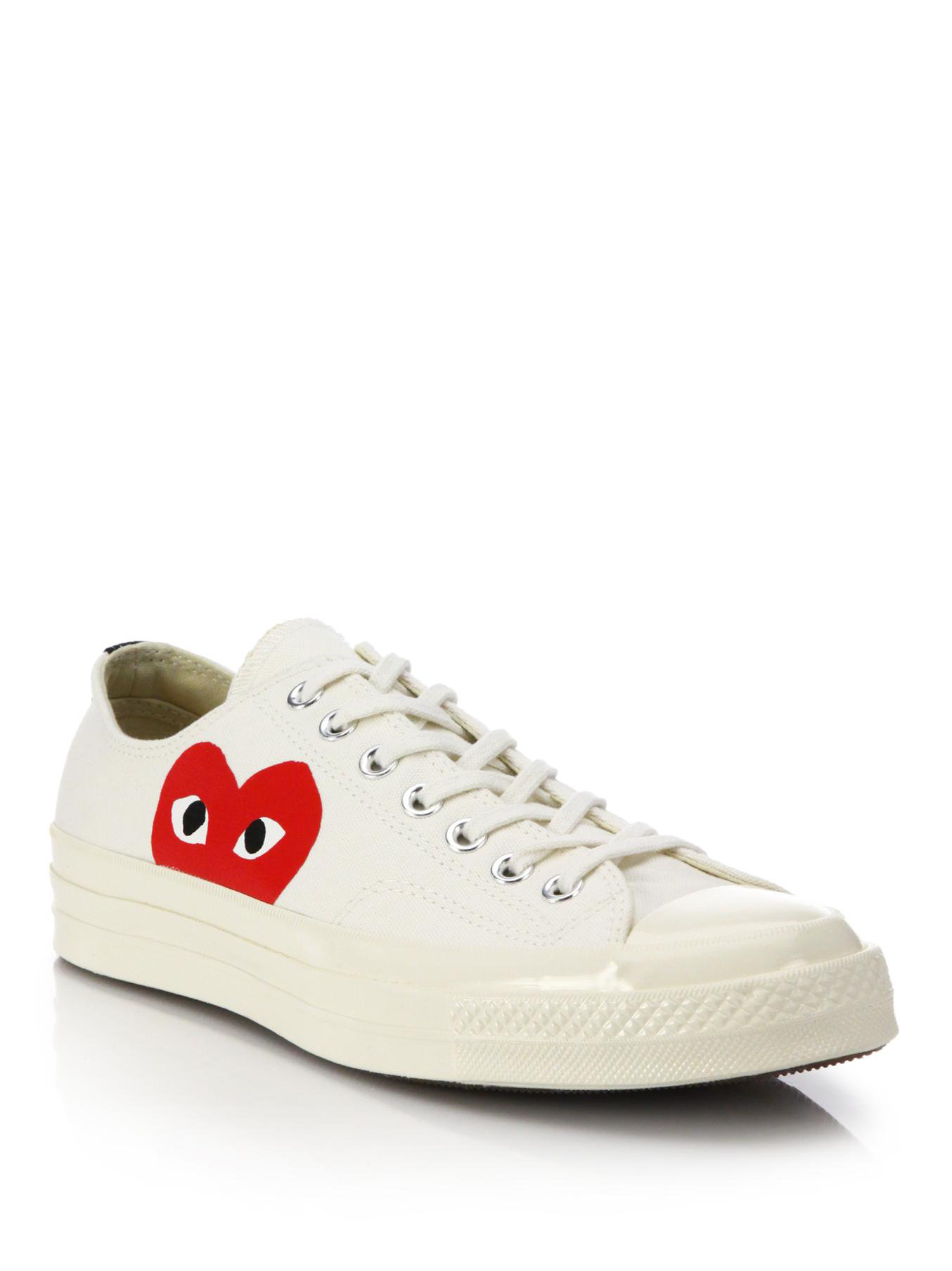Play comme des garçons Peek-a-boo Canvas Low-top Sneakers in White ...