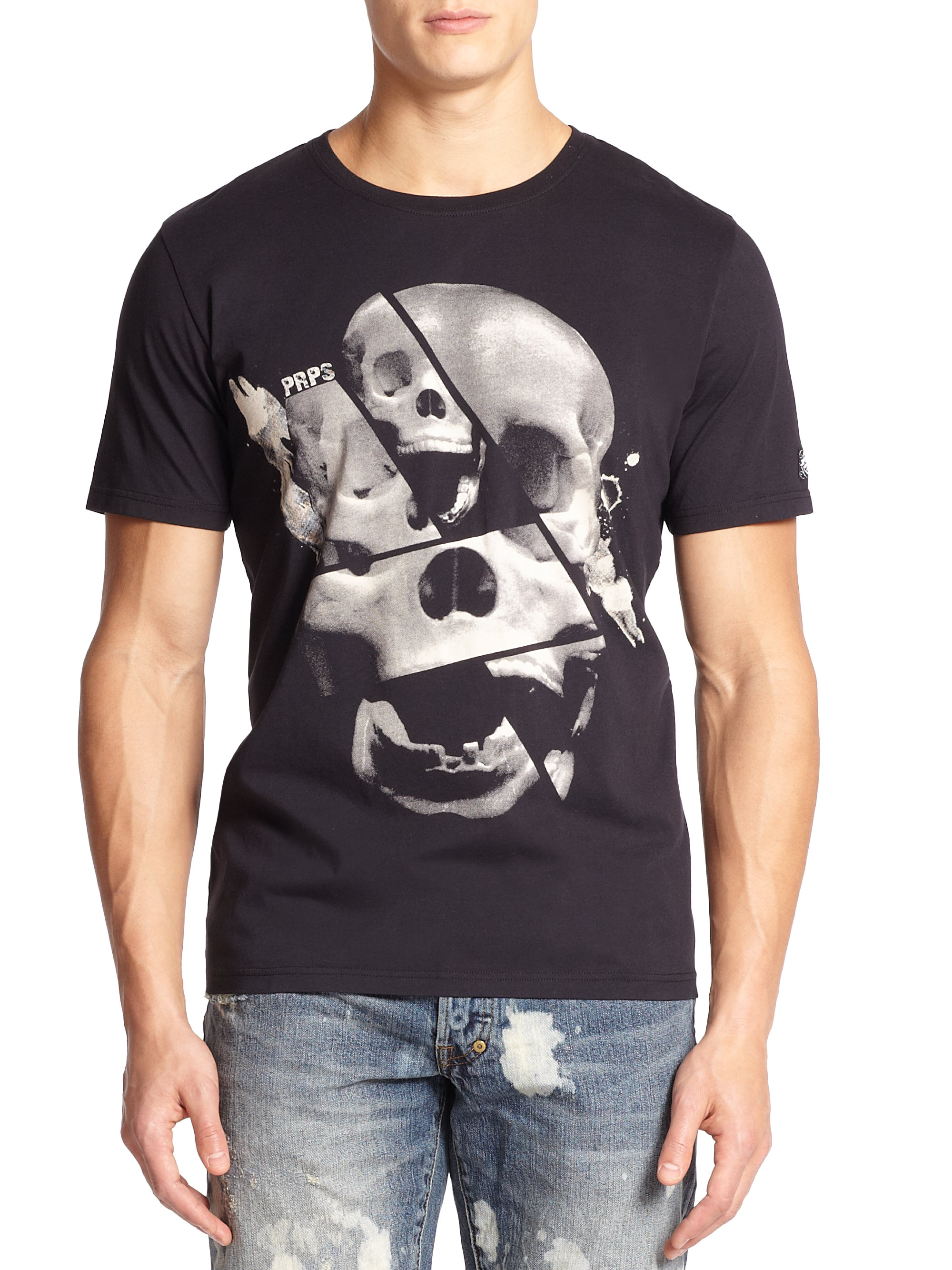 Lyst - Prps Anansi Skull-print Cotton T-shirt in Black for Men
