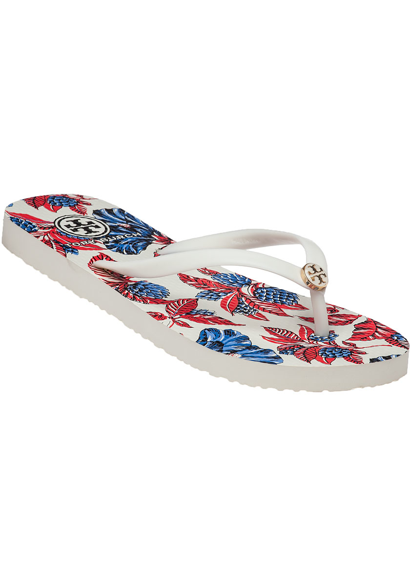 Tory burch Thin Rubber Flip-Flops in Red | Lyst