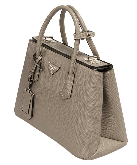 Prada Bn2823 Bag - F0572 Argilla (Clay Grey) Saffiano Cuir Leather ...  