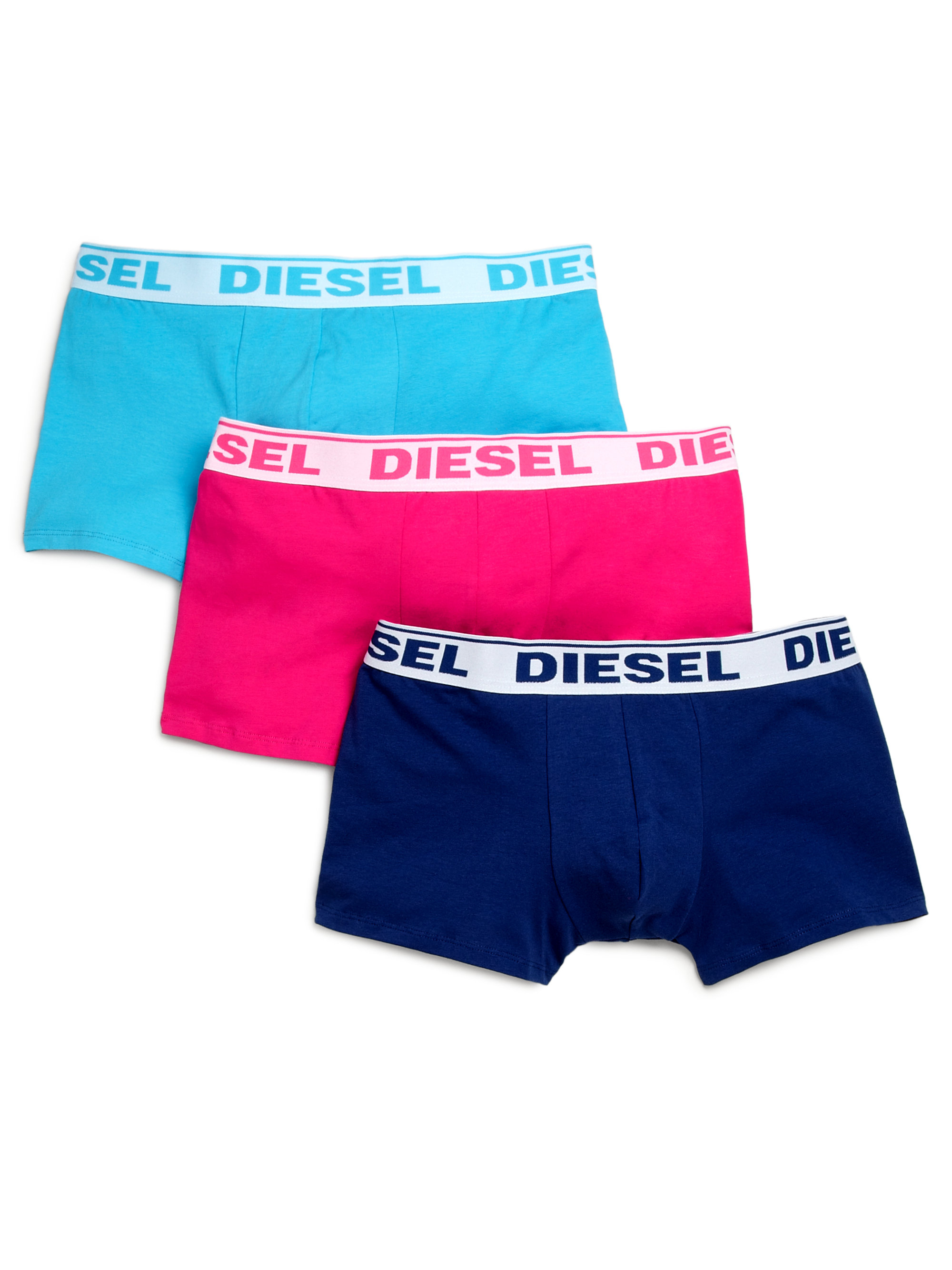 Diesel Stretch Cotton Boxer Briefs, 3-pack in Multicolor for Men (PINK ...
