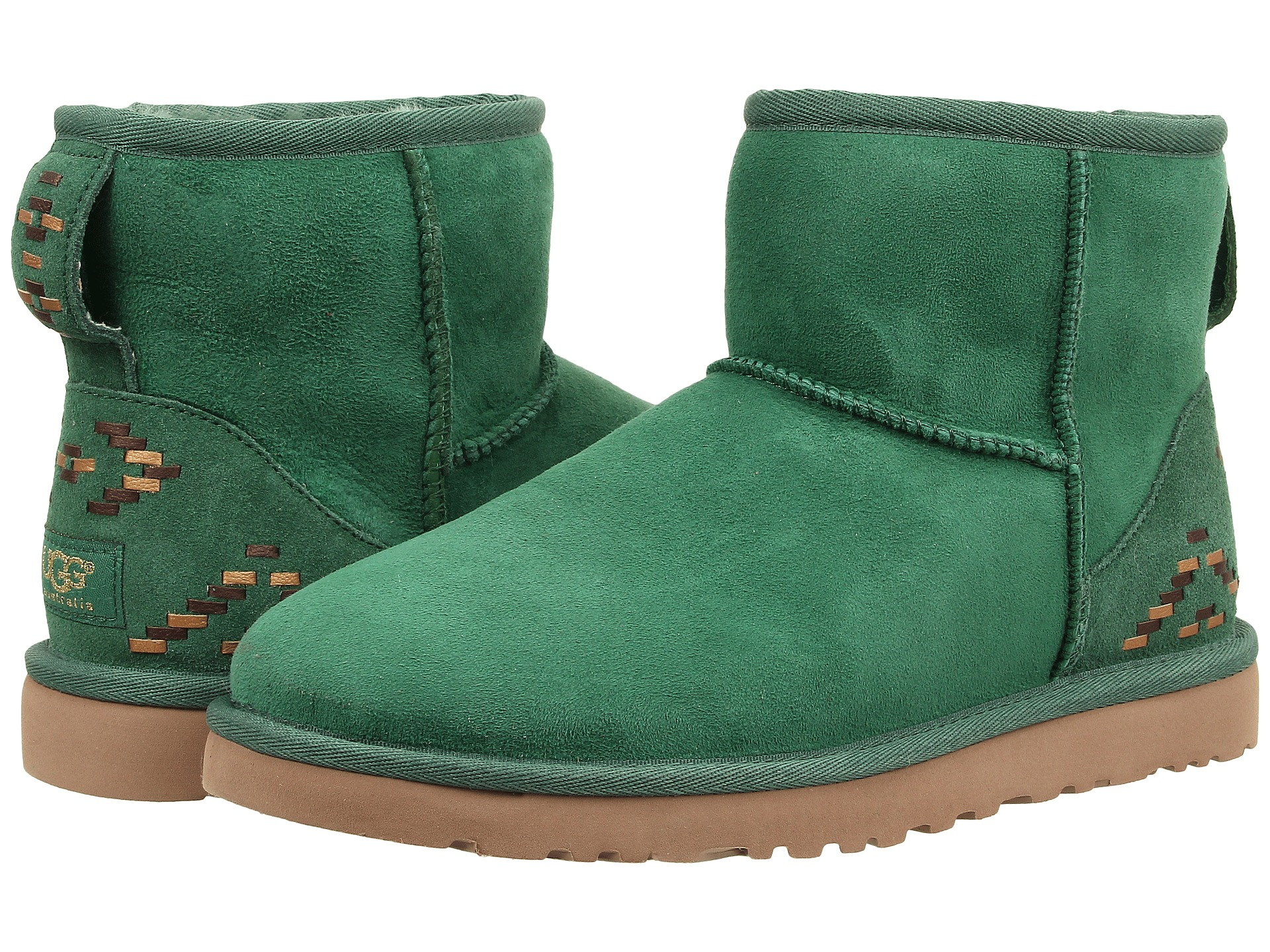 Ugg Classic Mini Rustic Weave in Green | Lyst