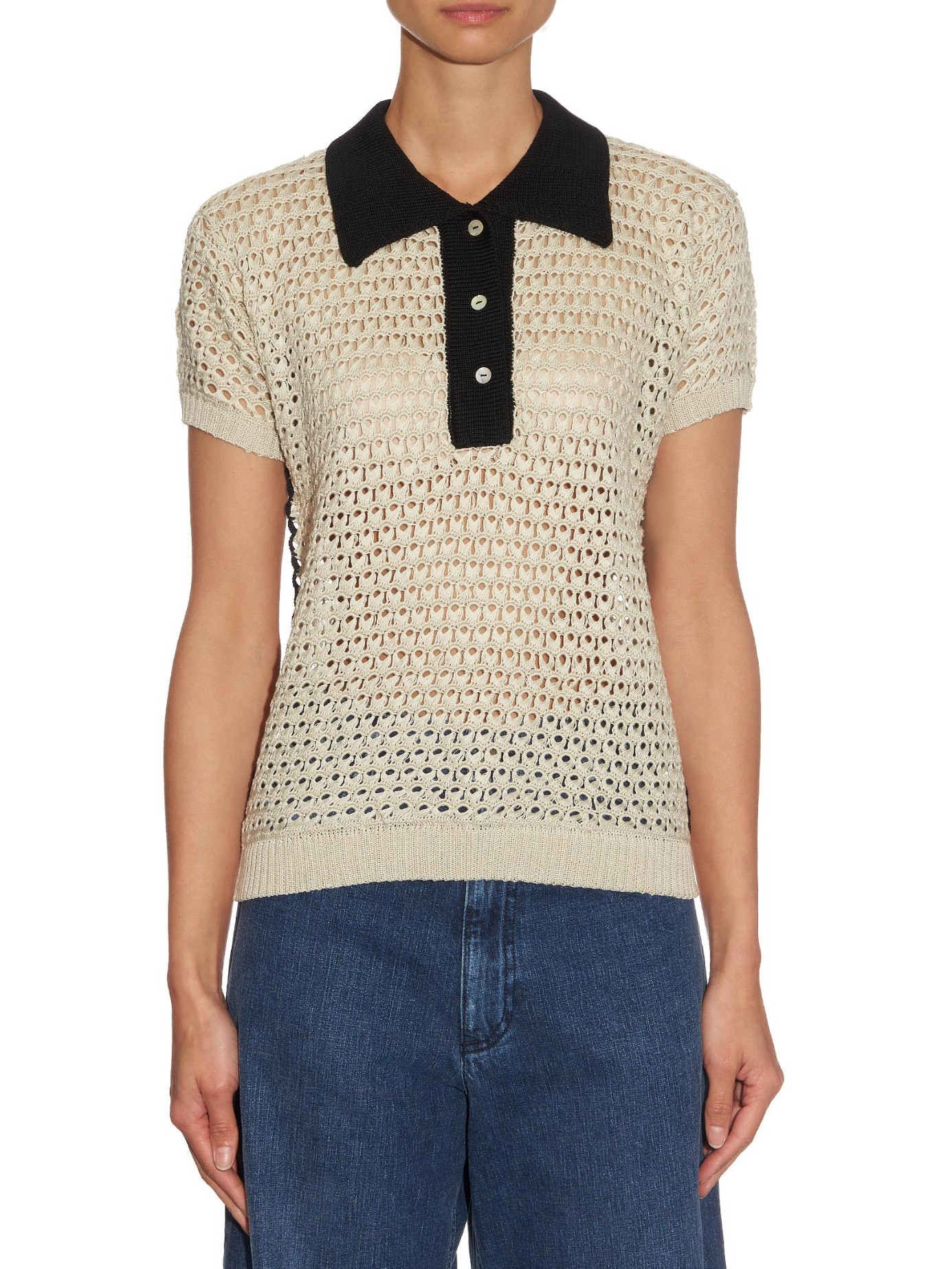 Lyst Rachel Comey Decorative Crochet Polo in Natural