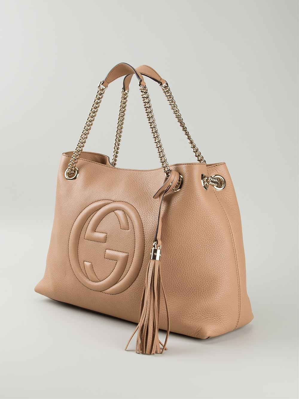 Lyst - Gucci &#39;Soho&#39; Tote in Natural