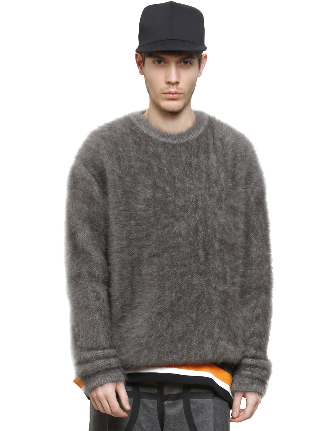 Lyst - Givenchy Columbian Fit Fluffy Angora Sweater in Gray for Men