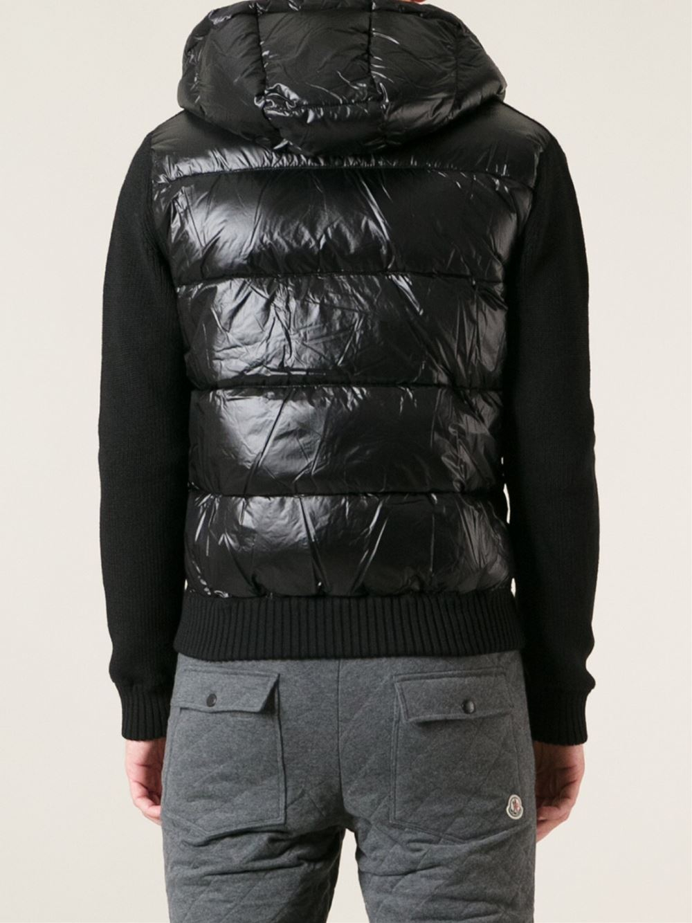 Lyst - Moncler Padded Zip Sweater in Black for Men