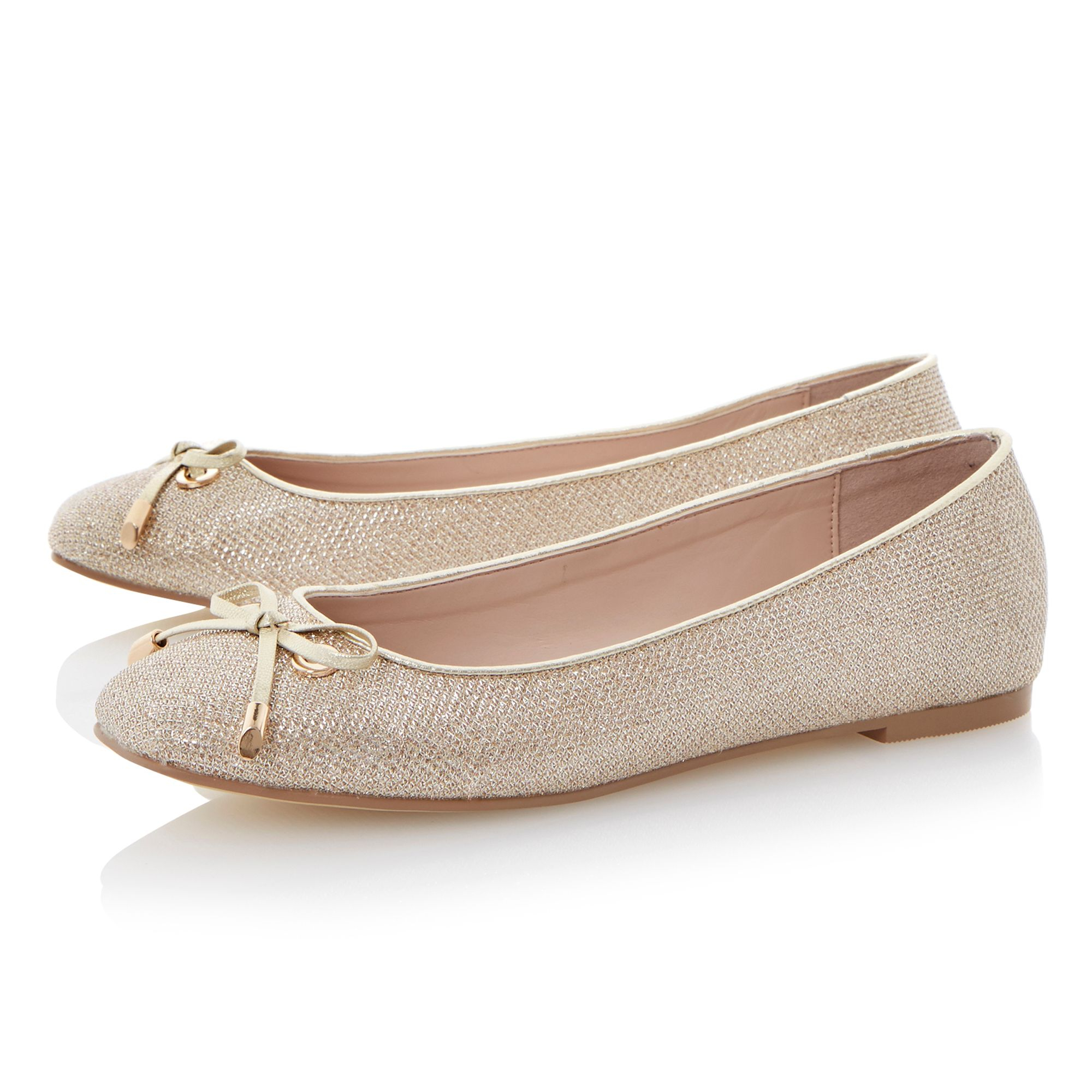 square toe leather ballerina pumps