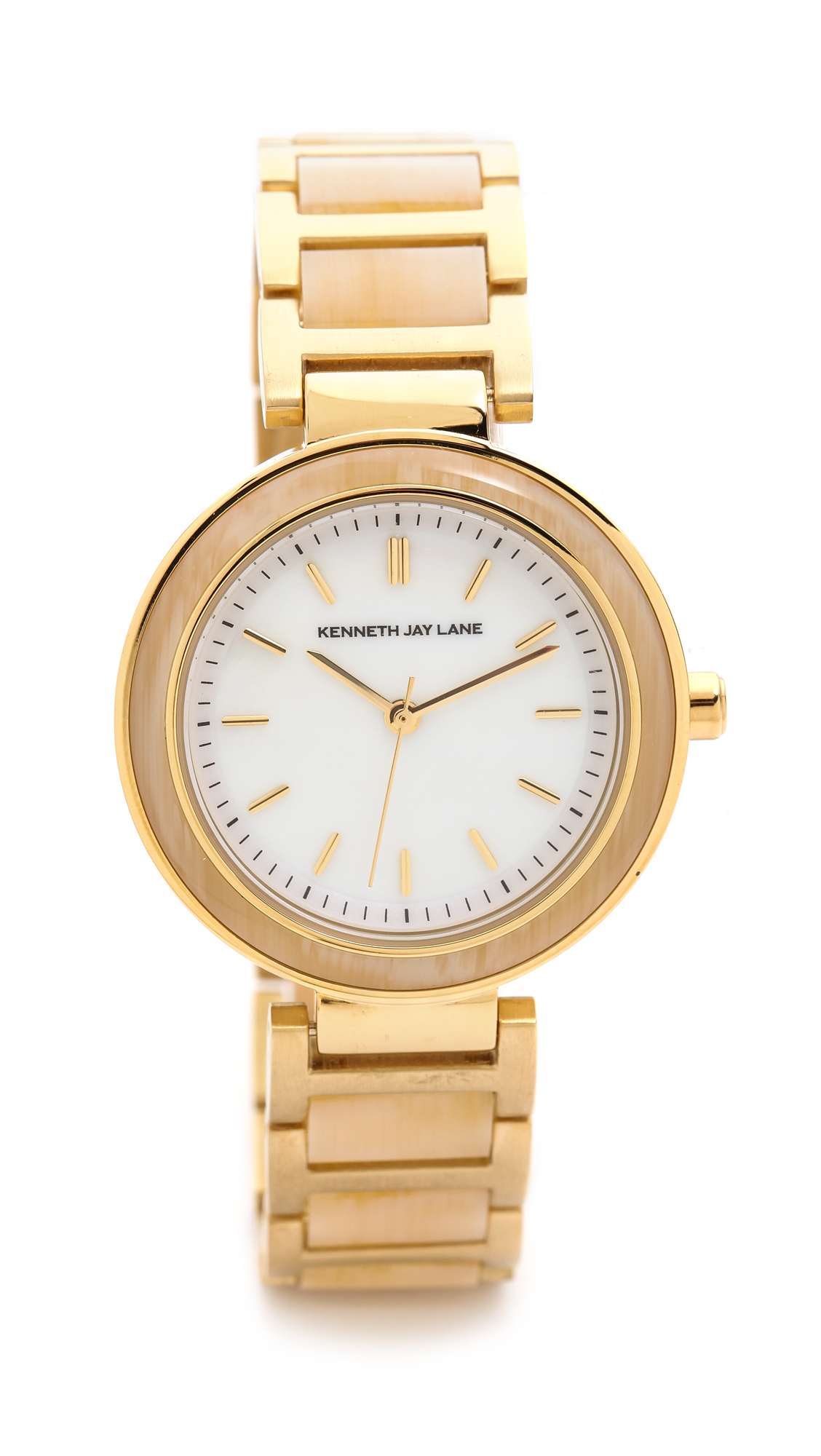 Kenneth Jay Lane Slim Bracelet Watch in Gold (Horn) | Lyst