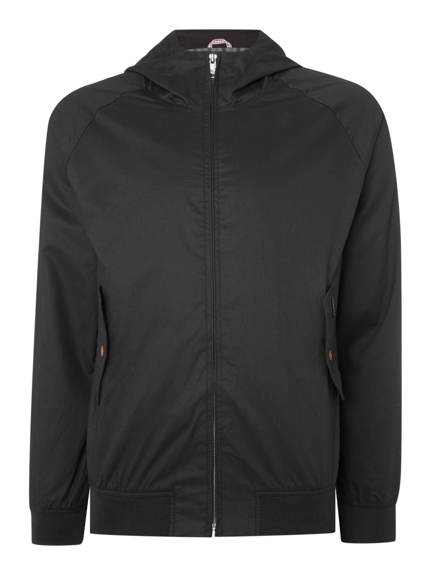 Download Ben sherman Hooded Harrington Jacket in Black for Men | Lyst