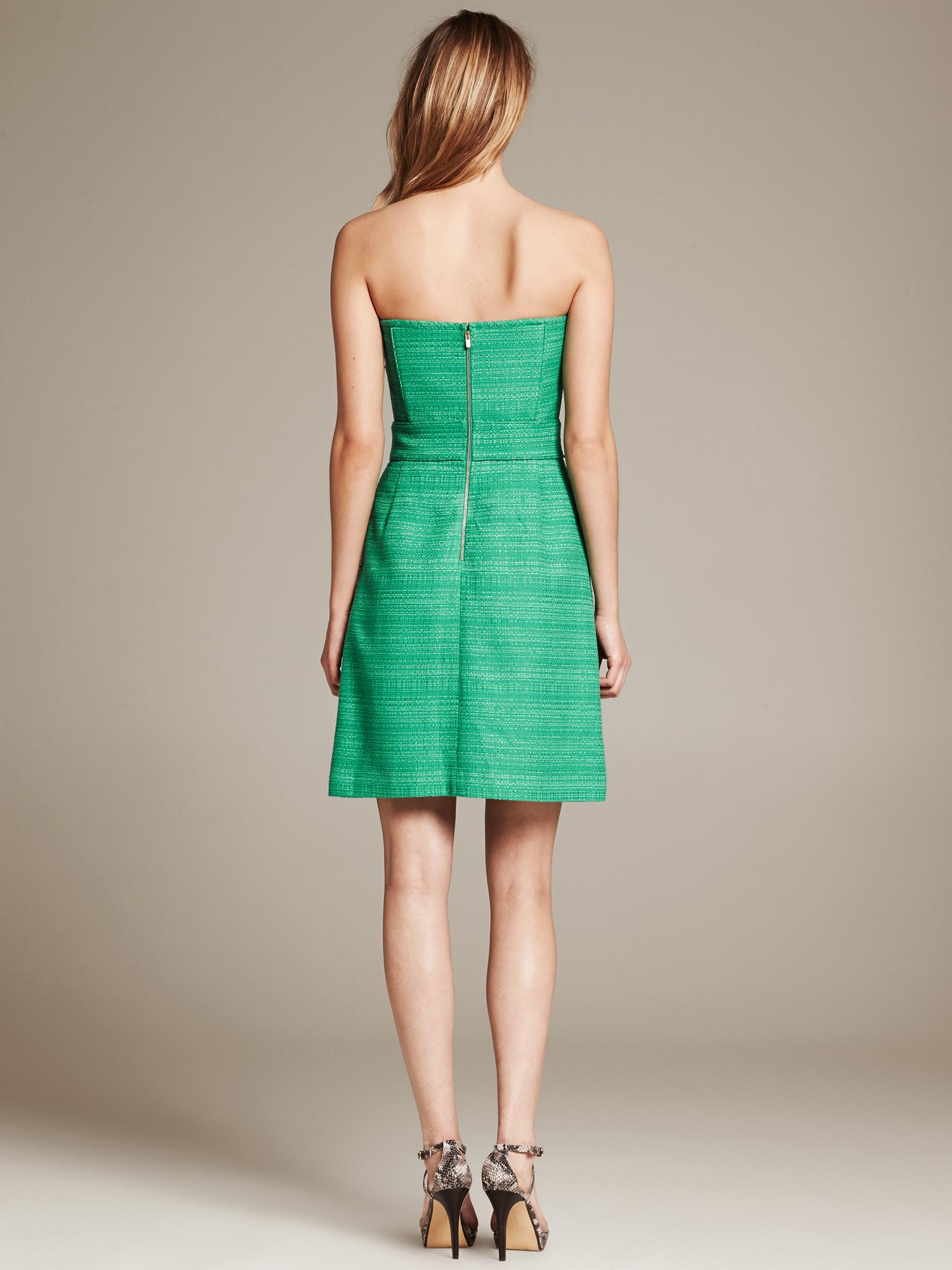 Lyst Banana Republic Green Strapless Dress Emerald In Gallery