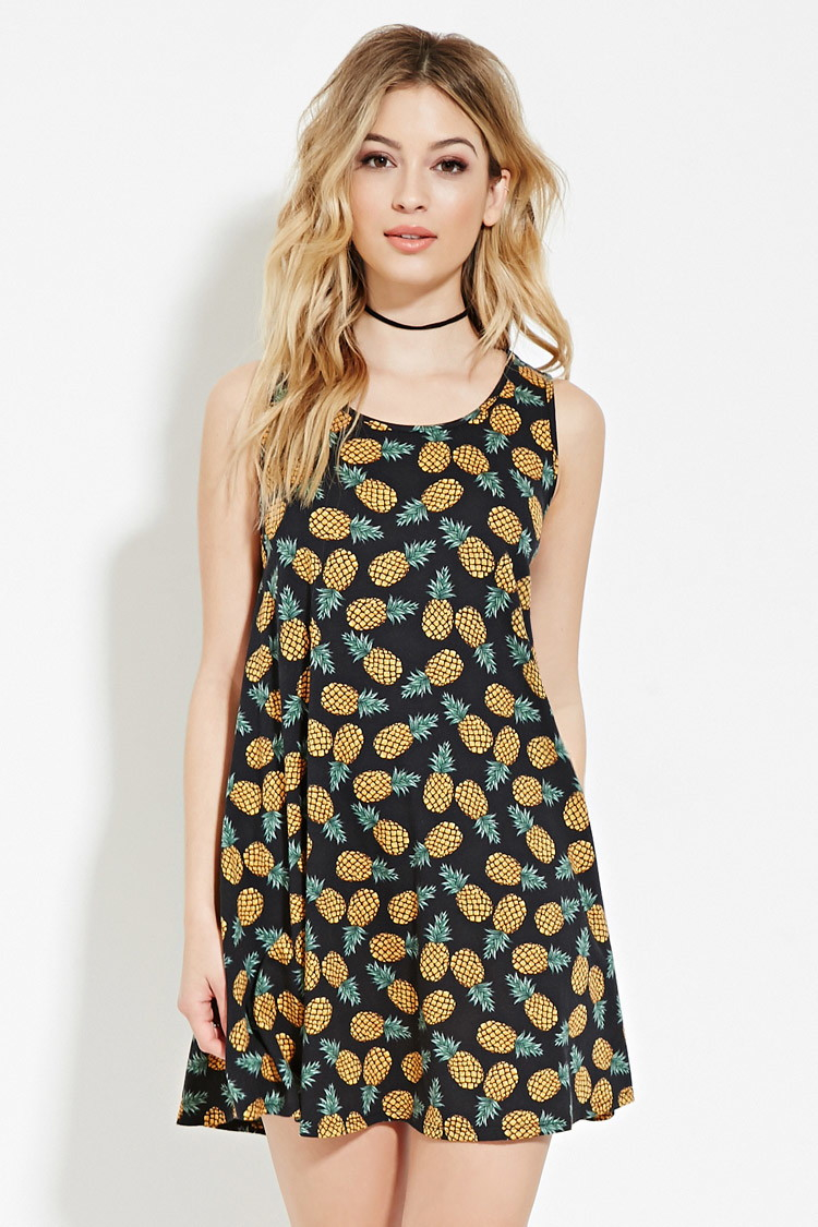 Download Lyst - Forever 21 Pineapple Print Mini Dress You've Been ...