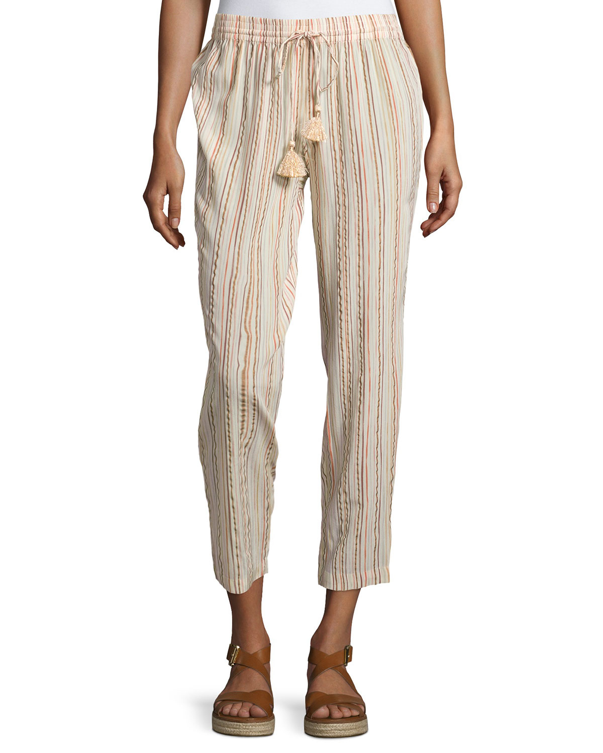 white tassel pants