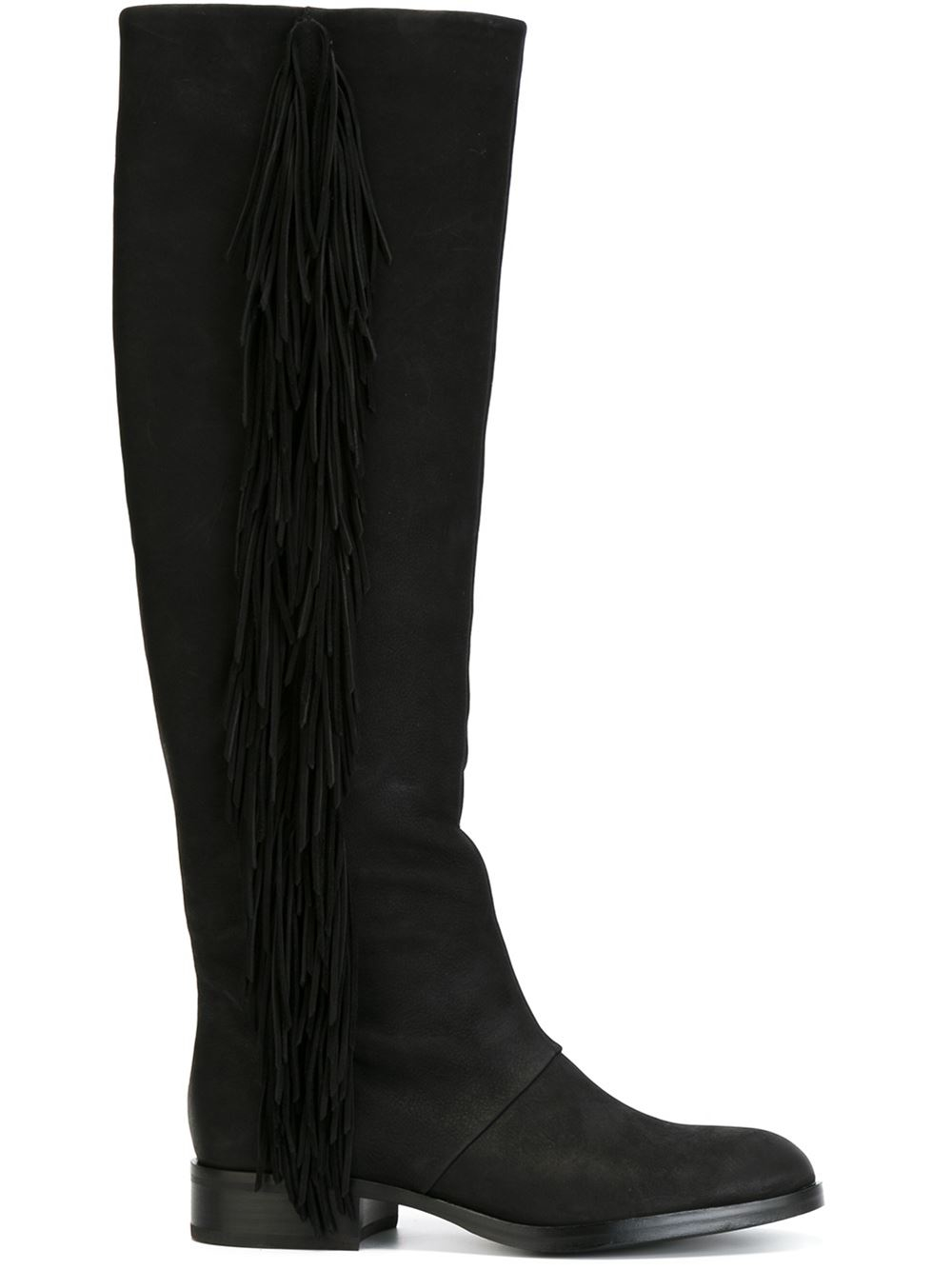 Sam edelman Josephine Leather Knee-High Boots in Black | Lyst