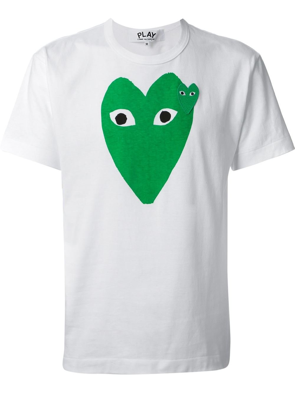 Play comme des garçons Heart Print T-shirt in White for Men | Lyst