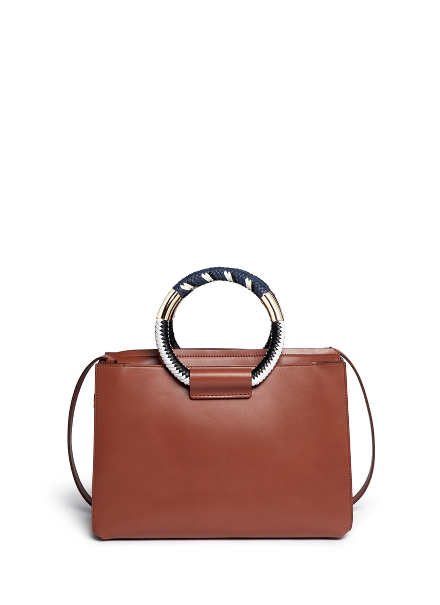 Lyst - The Row 'classic' Braided Ring Handle Leather Box Bag in Brown