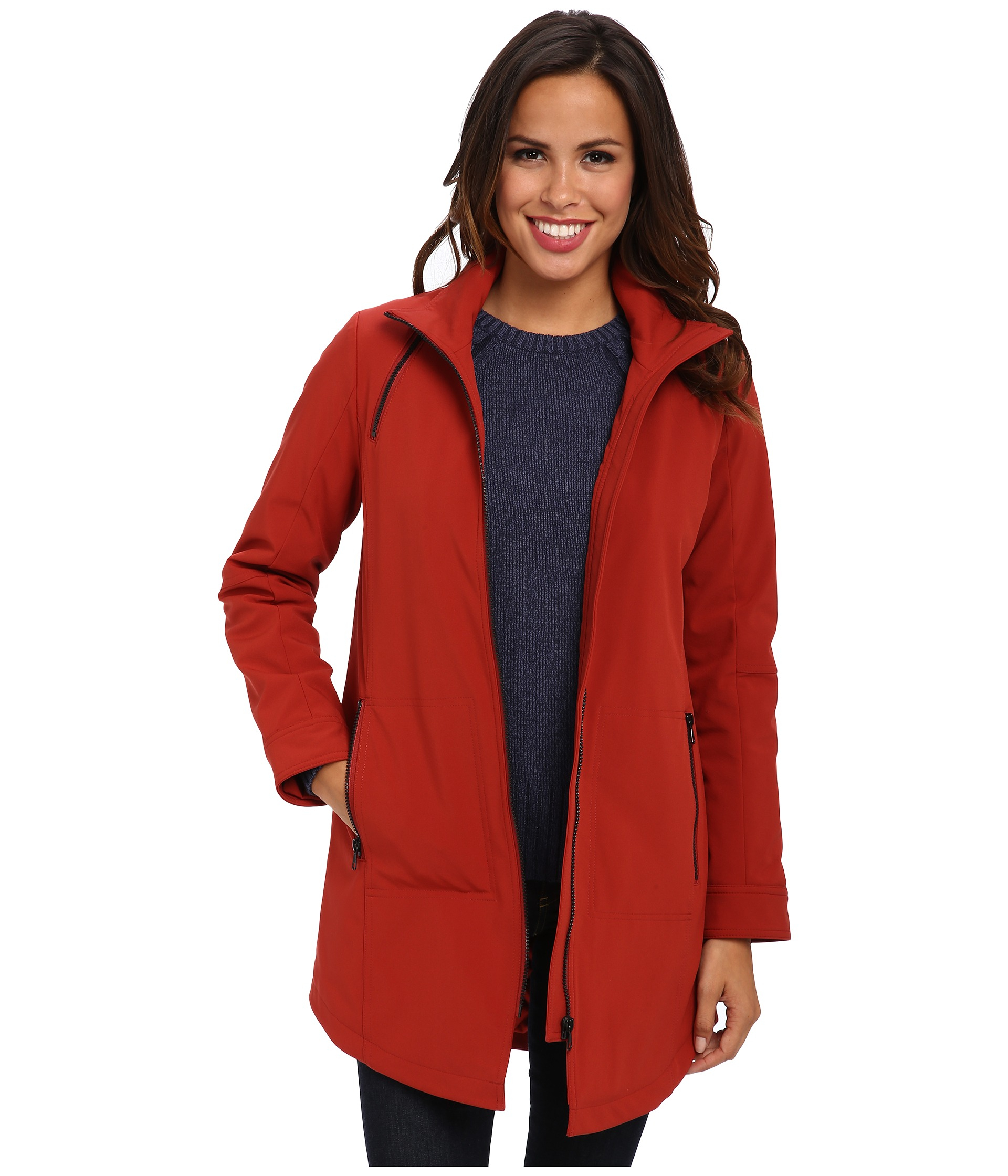 Pendleton Waterresistatnt Zip Front Coat in Red (Roma Red) Lyst