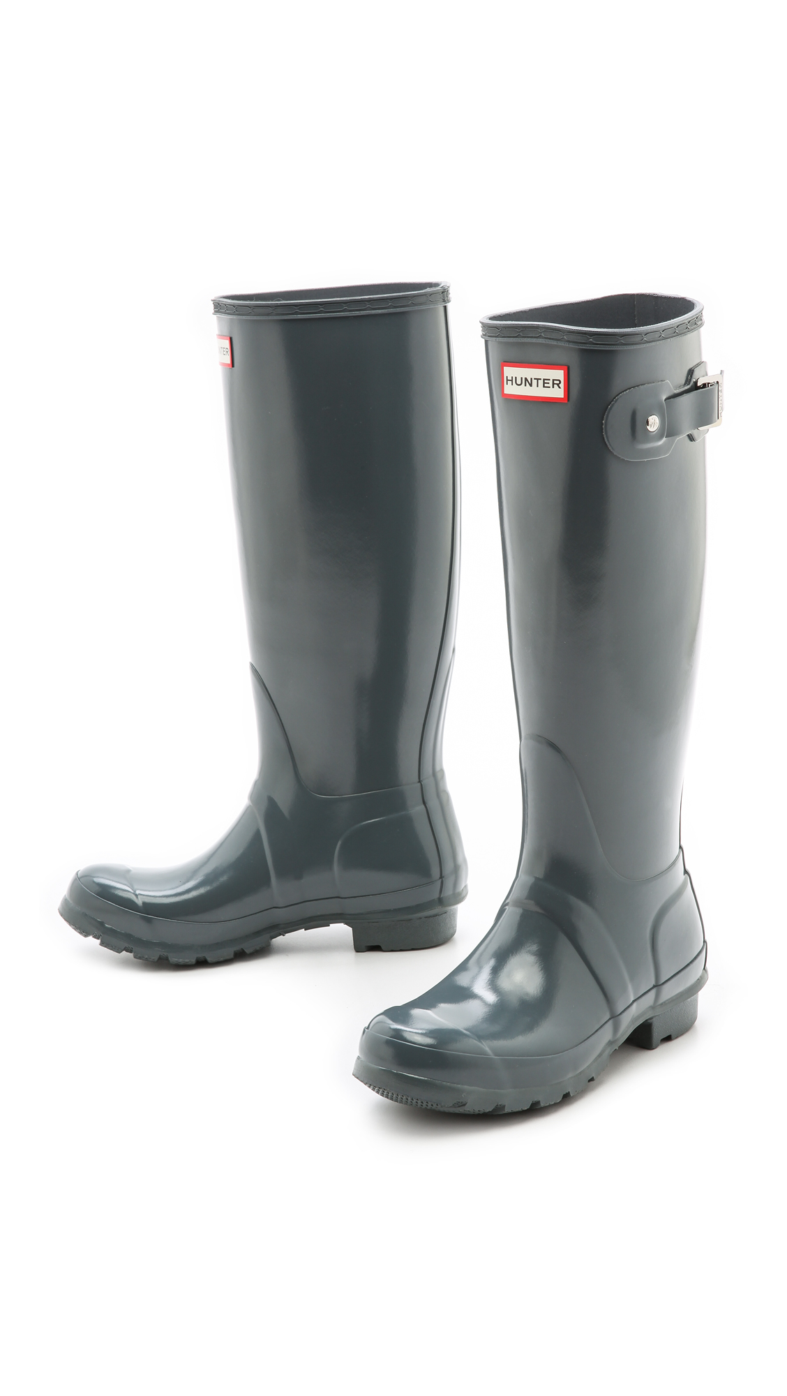 slate grey hunter rain boots