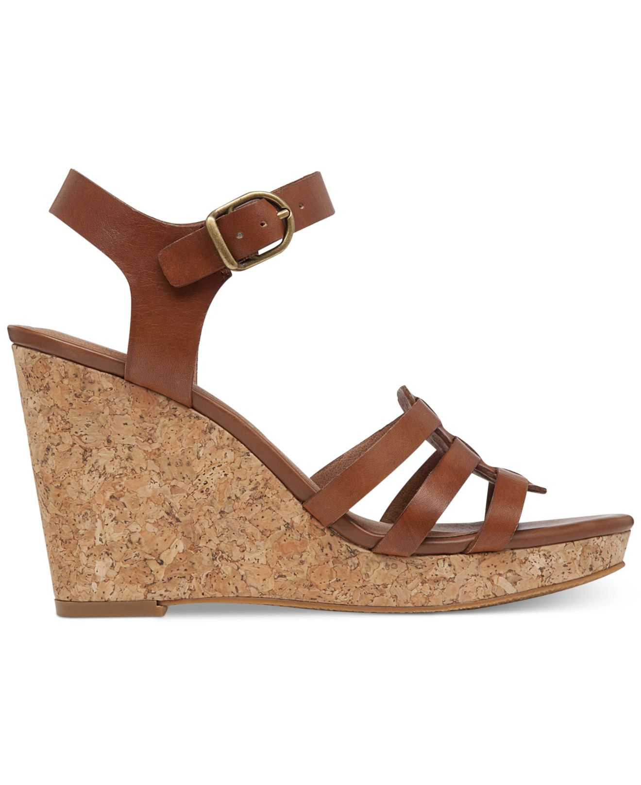 Lyst - Lucky brand Women's Willows Platform Wedge Sandals in Brown