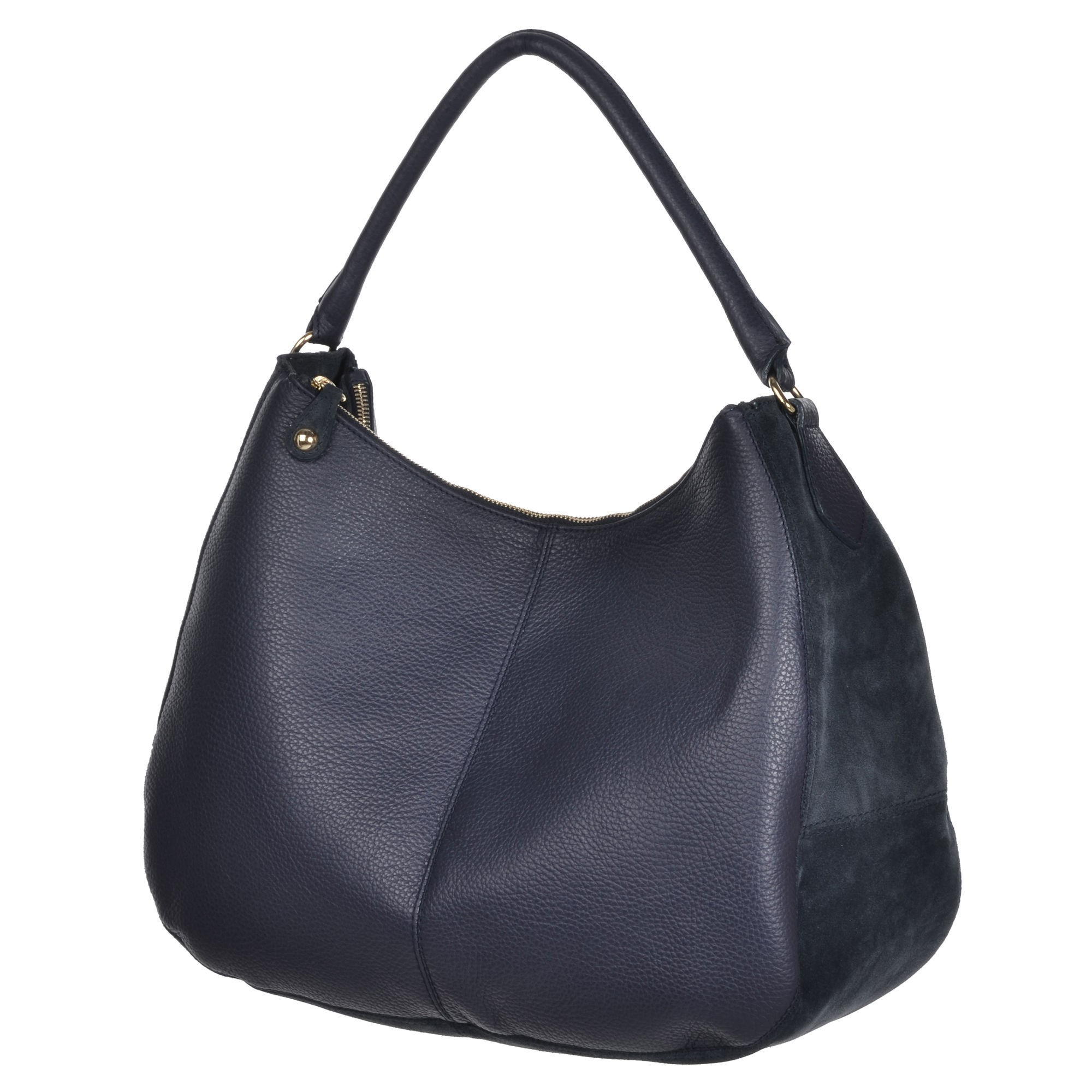Stefanel Suede Leather Hobo Bag in Blue (sea blue) | Lyst